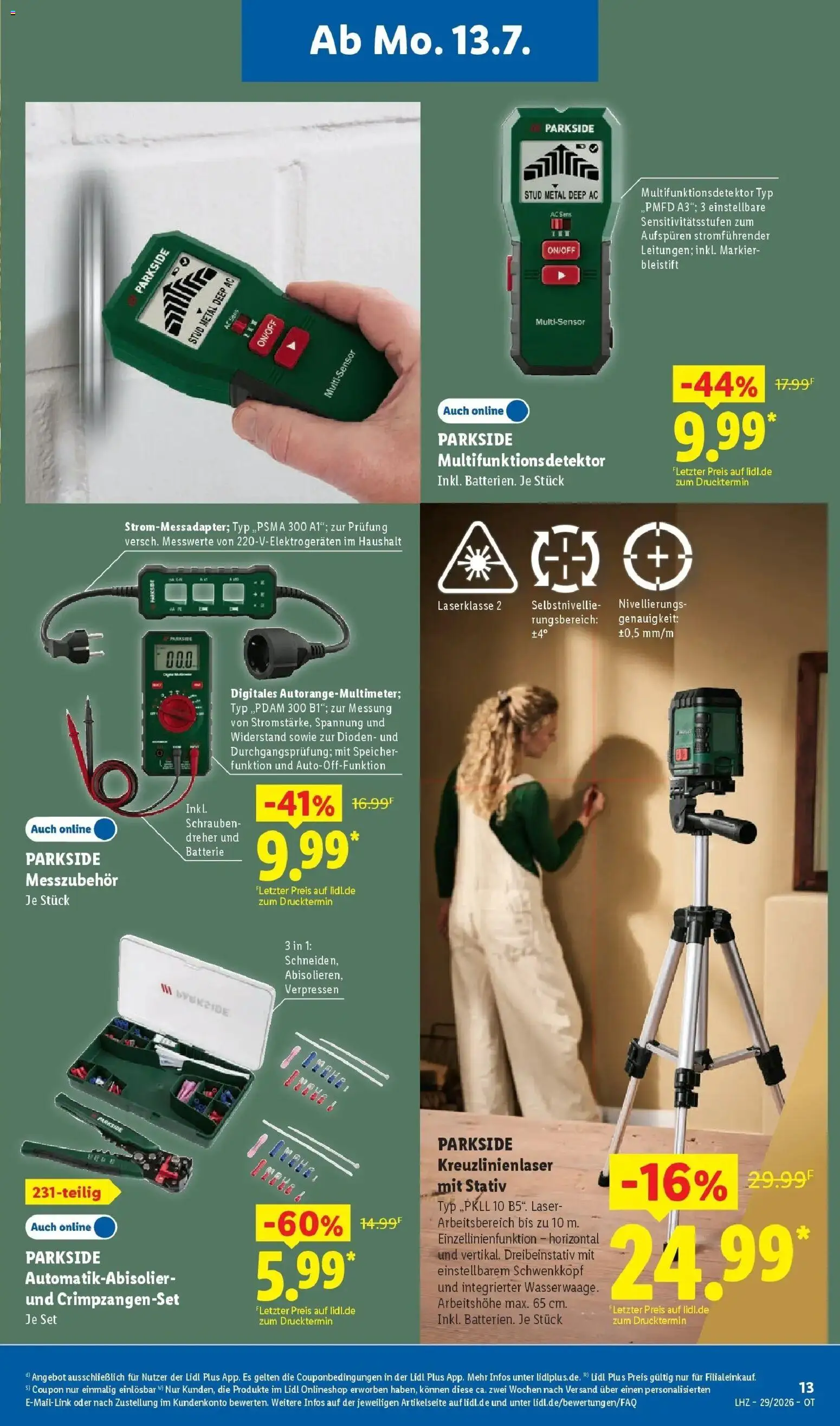 Lidl Prospekt Senftenberg – gültig ab 13.07.2026 | Seite: 29 | Produkte: Batterie, Stativ