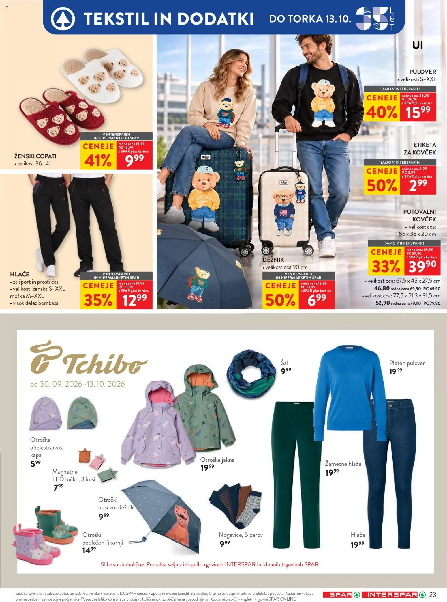 Novi Spar katalog ponudbe – veljaven od 30.09.2026 | Stran: 35 | Izdelki: Lotus, Hlace, Kapa, Deznik