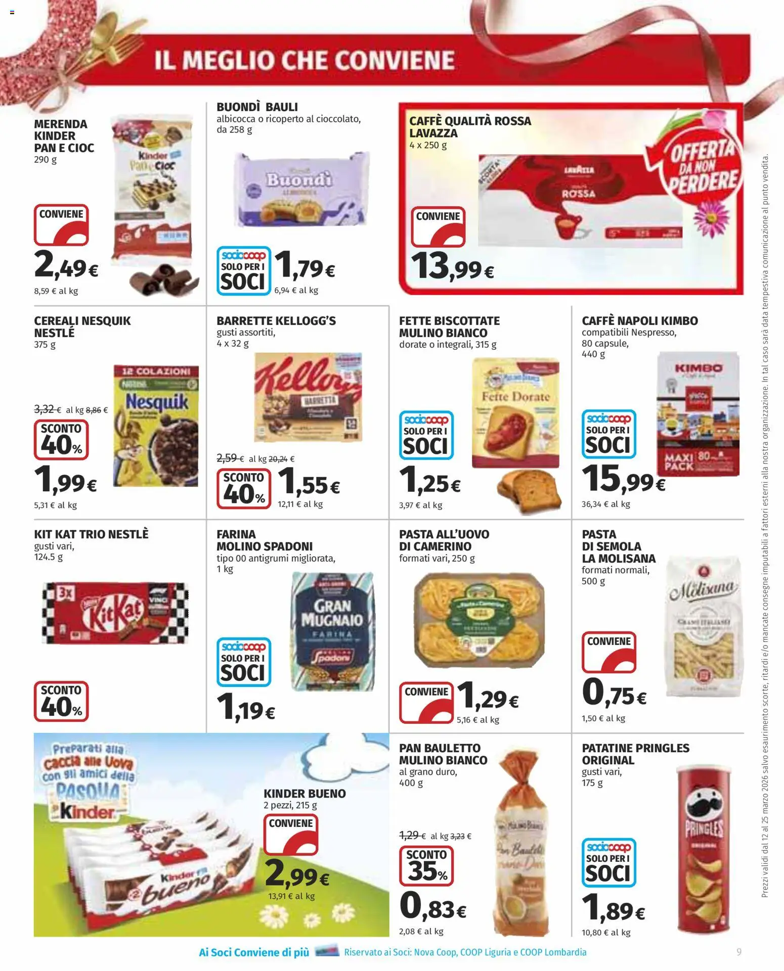 Volantino Ipercoop del 12.03.2026 | Pagina: 9 | Prodotti: Uova, Caffè, Patatine, Lavazza