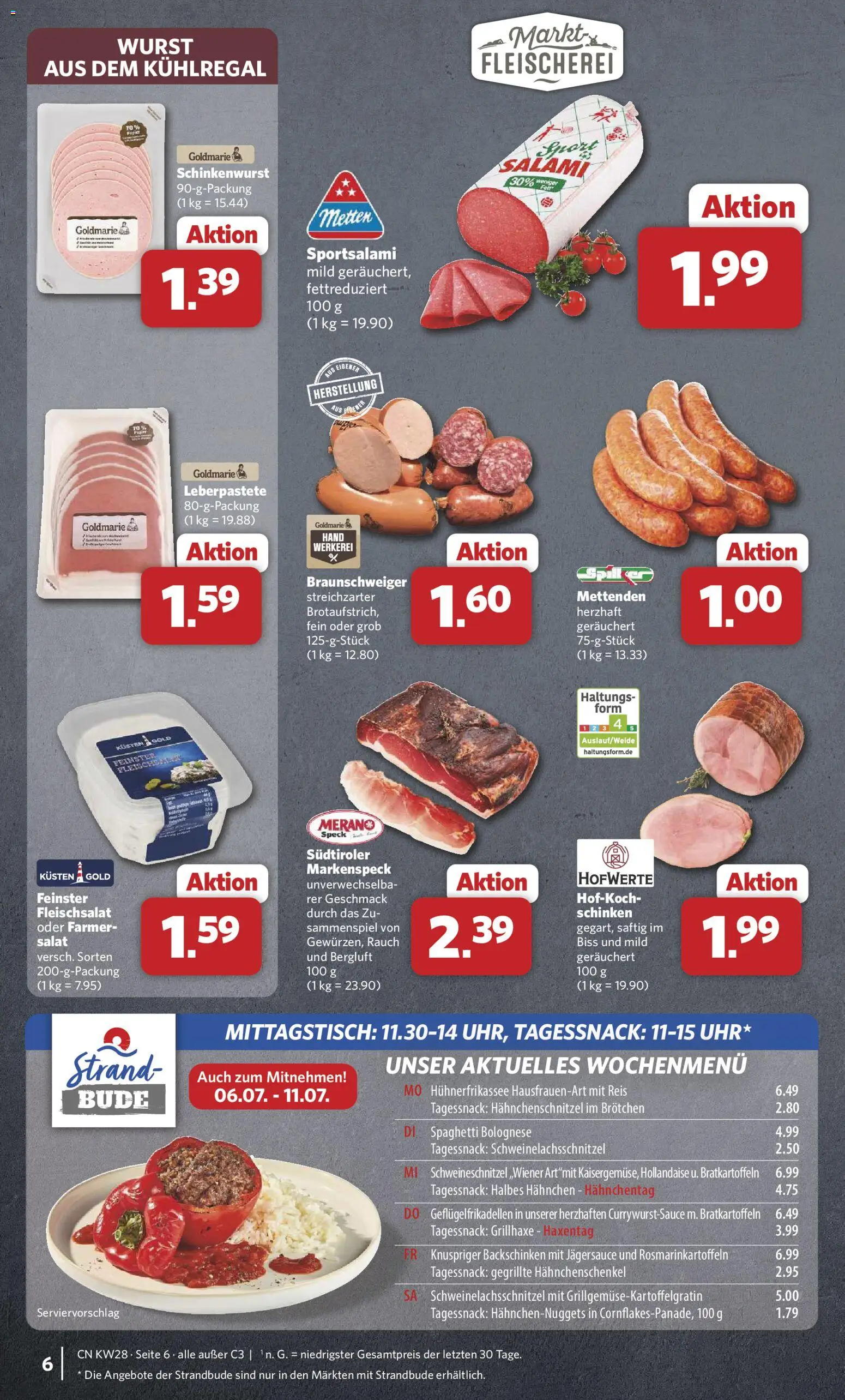 Combi Prospekt – gültig ab 06.07.2026 | Seite: 6 | Produkte: Salami, Schinken, Reis, Salat