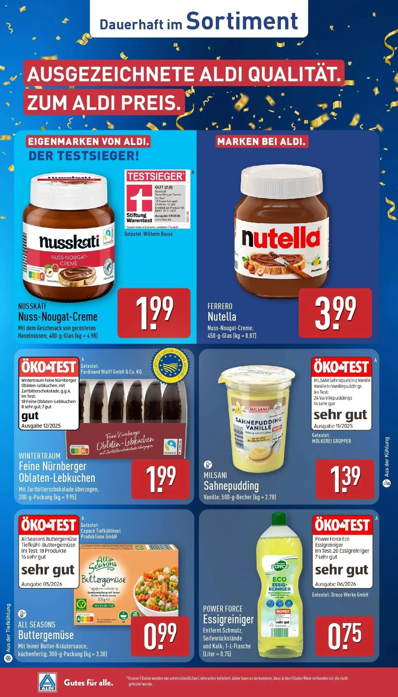 Aldi Aktueller Prospekt (ab 19.10.2026) » Angebote Online | Seite: 37 | Produkte: Butter, Pudding, Creme, Vanille