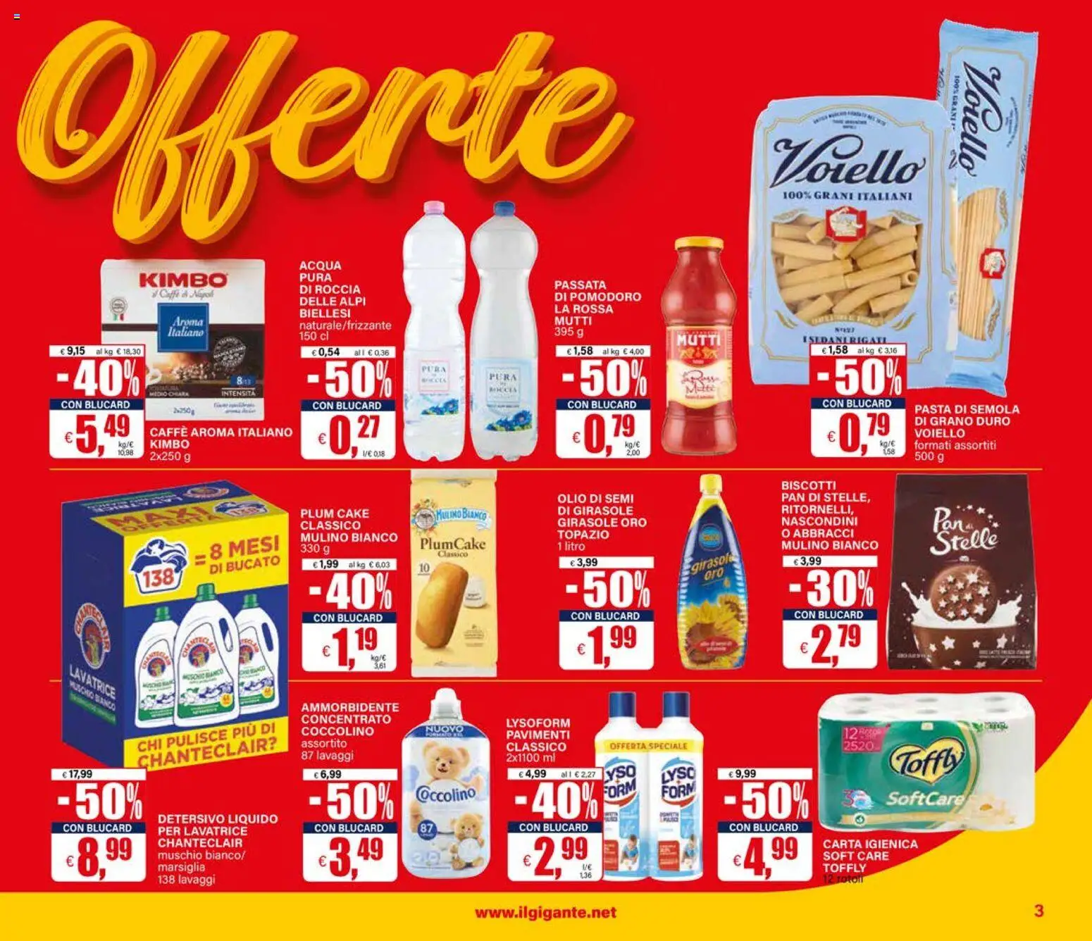 Volantino Il Gigante del 10/09/2026 | Pagina: 3 | Prodotti: Olio di semi, Olio, Lavatrice, Kimbo