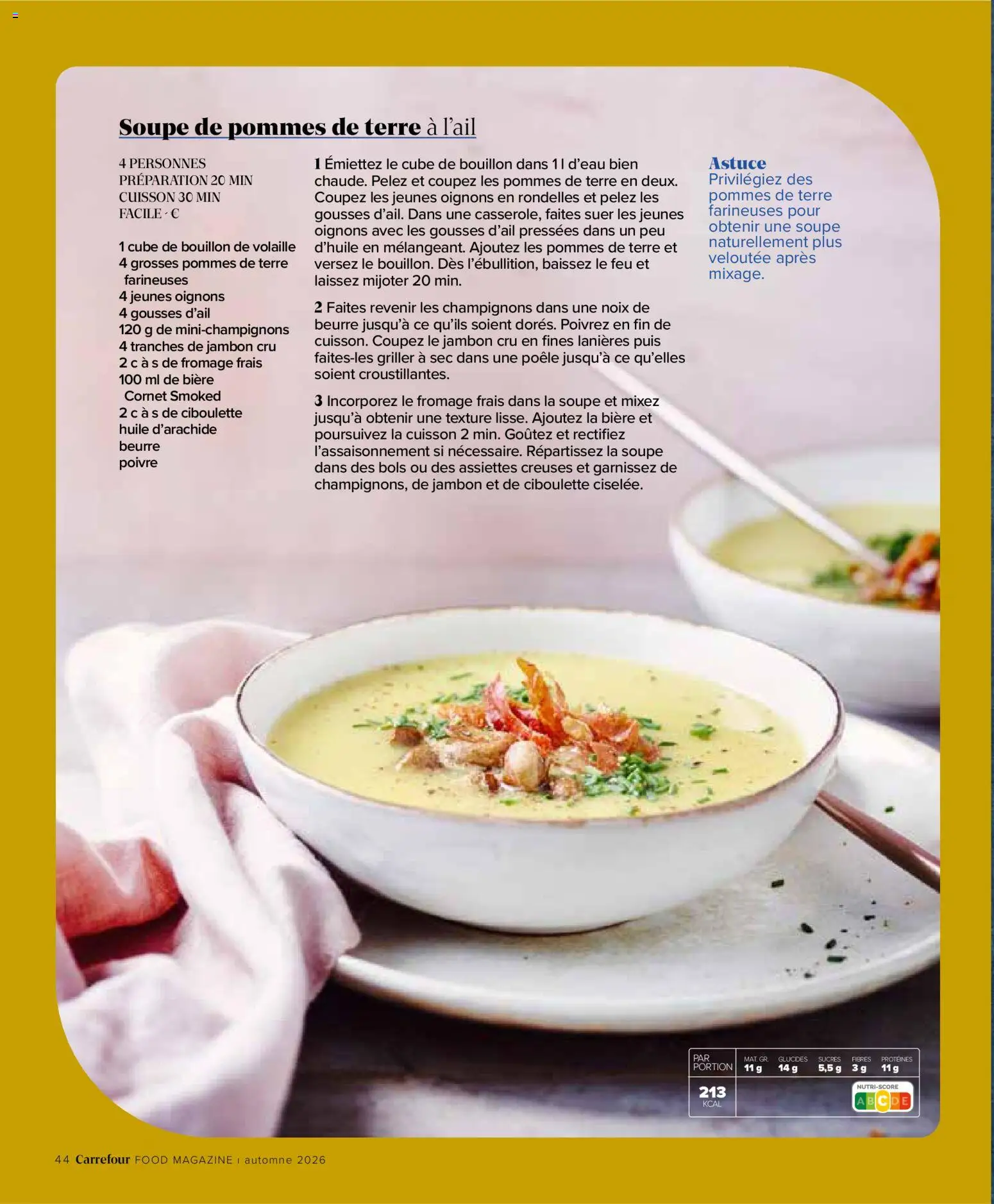 {H1} | Pagina: 44 | Producten: Bouillon, La, Champignons
