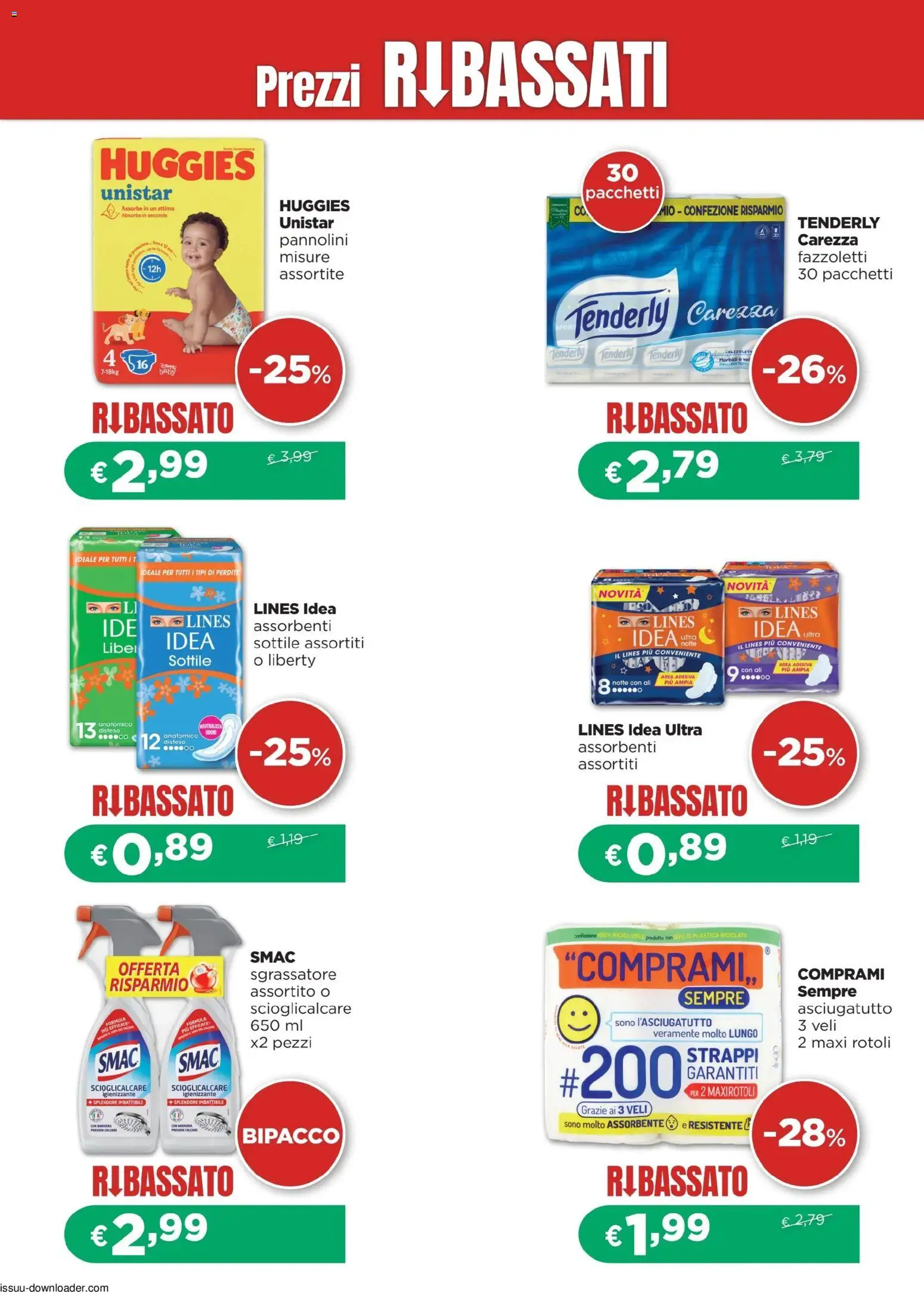 Volantino La Saponeria del 18/06/2026 | Pagina: 2 | Prodotti: Pannolini, Fazzoletti, Sgrassatore, Asciugatutto