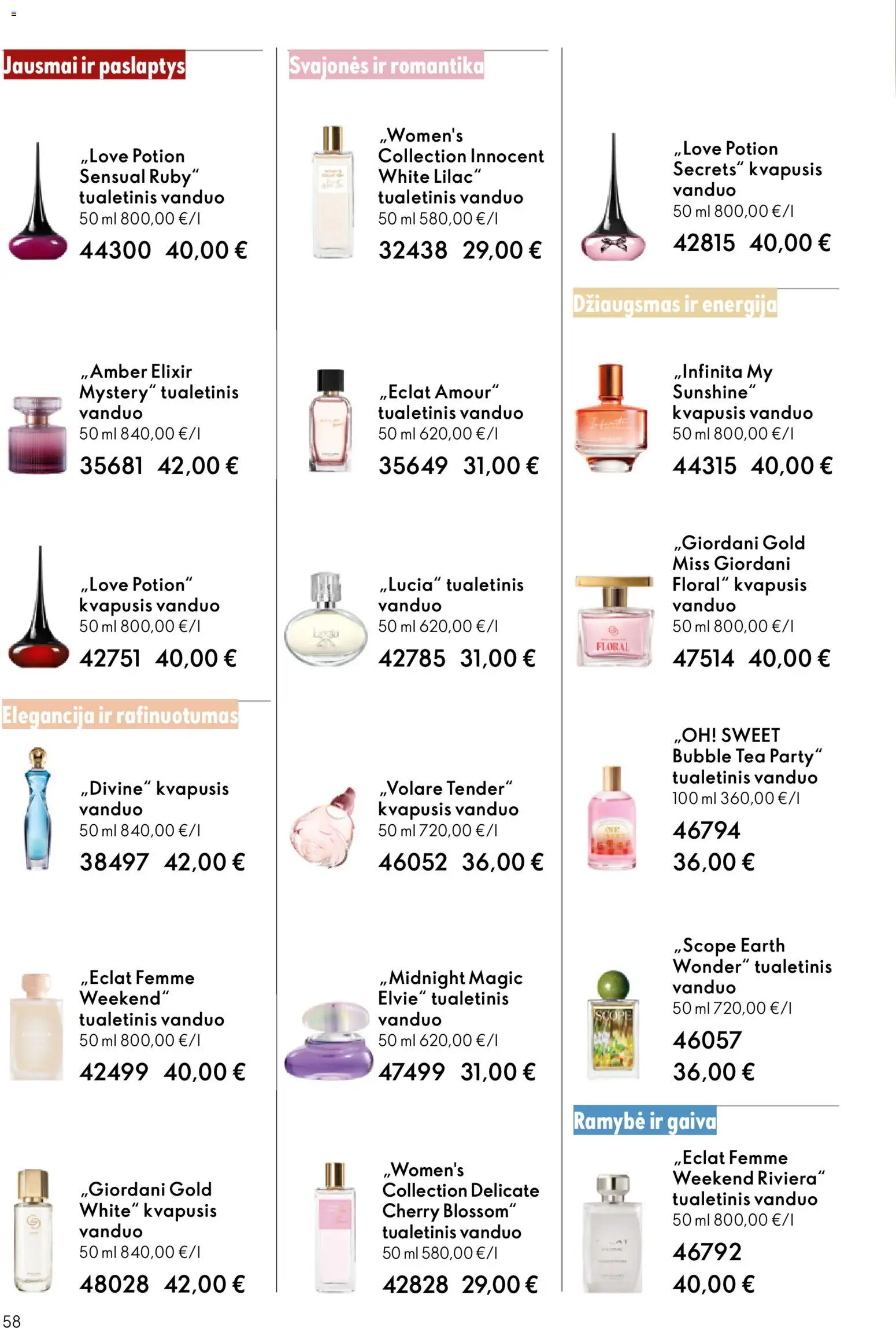 Oriflame akcijos nuo 13.05.2026 | Puslapis: 58 | Prekių: Kvapusis vanduo, Tualetinis vanduo