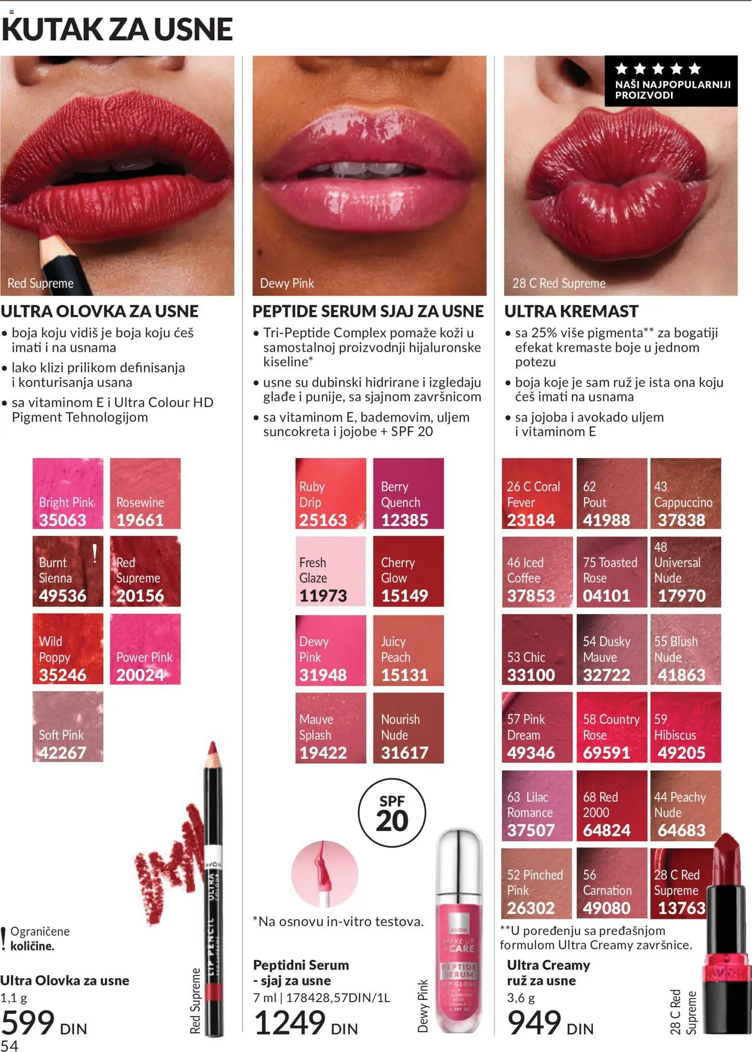 AVON katalog - važi od 01.08.2026 | Strana: 54 | Proizvode: Avokado, Sjaj za usne