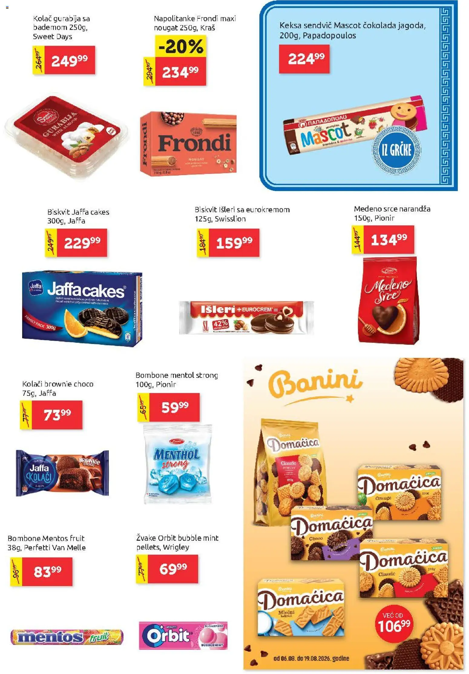 SuperVERO katalog - važi od 06.08.2026 | Strana: 17 | Proizvode: Bombone, Orbit, Čokolada, Napolitanke
