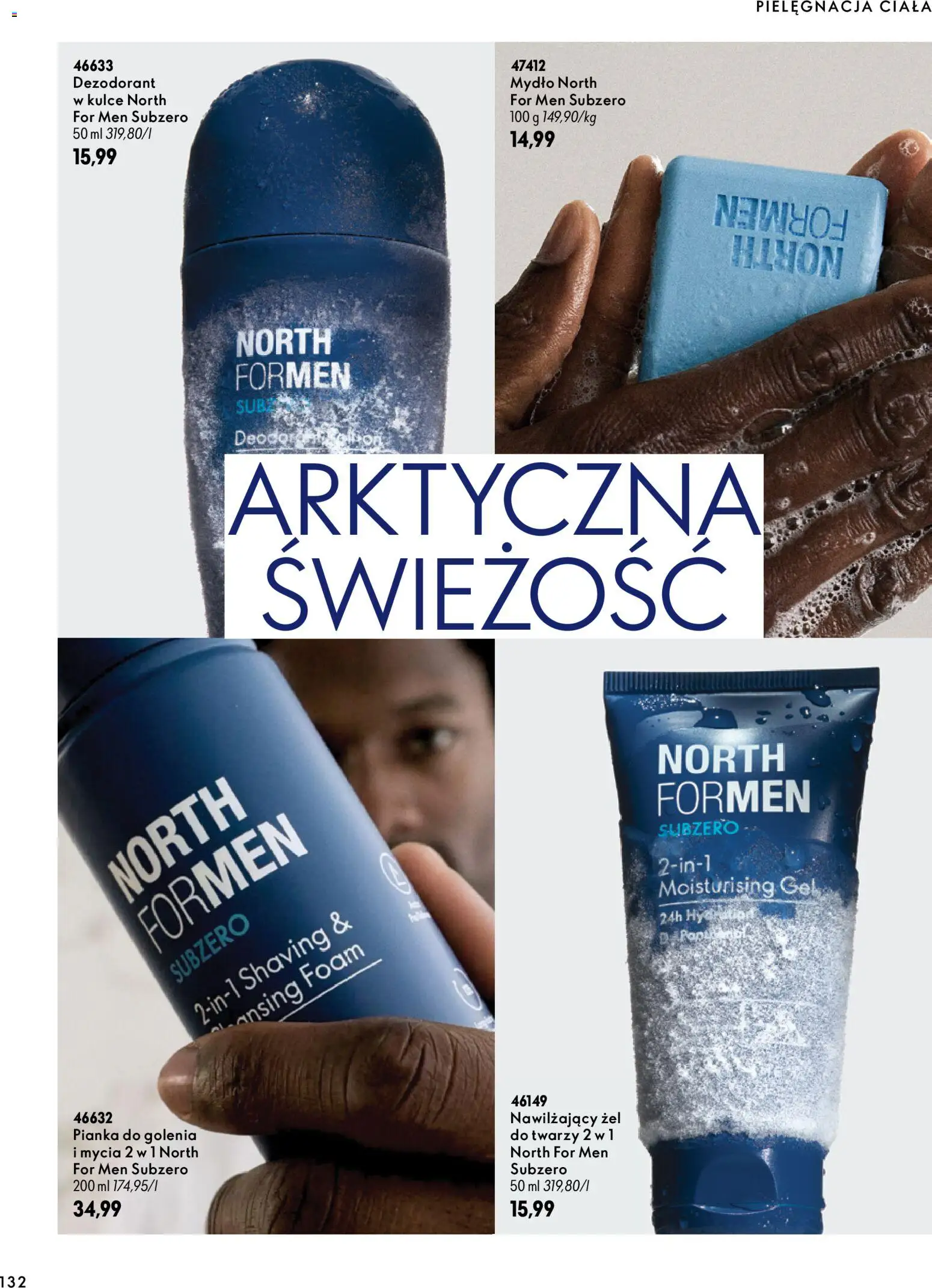 Oriflame Katalog 14 2026 od 30.09.2026 | Strona: 132 | Produkty: Pianka do golenia, Mydło, Dezodorant