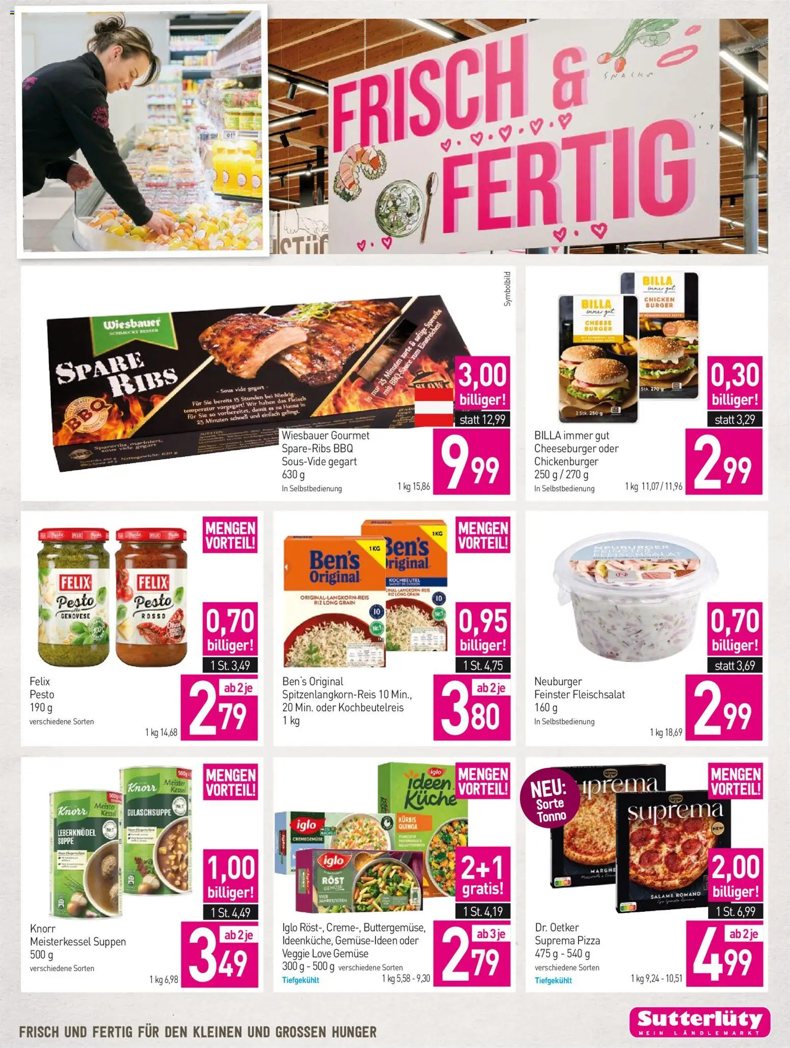 Sutterlüty Flugblatt gültig ab 20.08.2026 | Seite: 13 | Produkte: Burger, Gemüse, Kürbis, Pizza