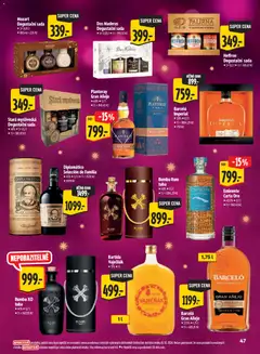 Náhled letáku Bumbu Rum tuba, 40% • 0,71 • 1l = 1284,29 Kč od 29.10.2026 | Strana: 47 | Produkty: Tuba, Barceló, Heffron, Bumbu Rum