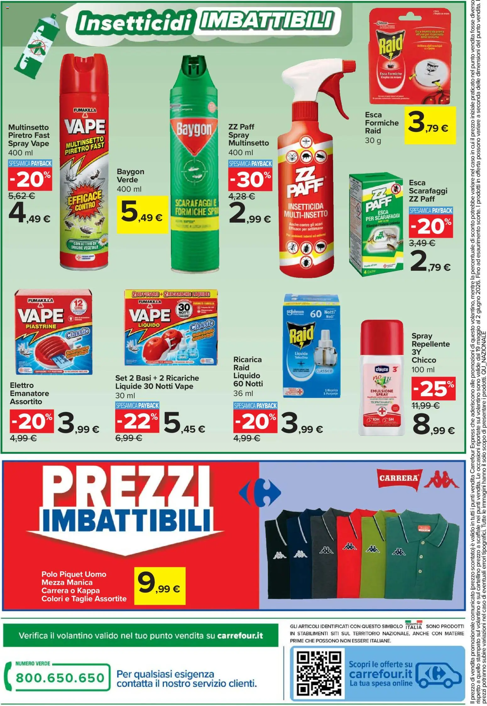 Volantino Carrefour del 19.05.2026 | Pagina: 10 | Prodotti: Polo, Scaffale, Insetticida