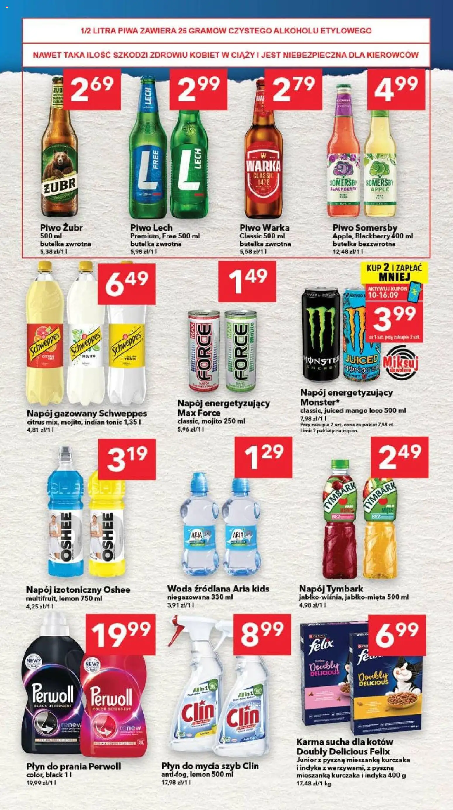 Lewiatan gazetka - Warszawa od 10.09.2026 | Strona: 7 | Produkty: Piwo Somersby, Piwo Warka, Tonic, Woda