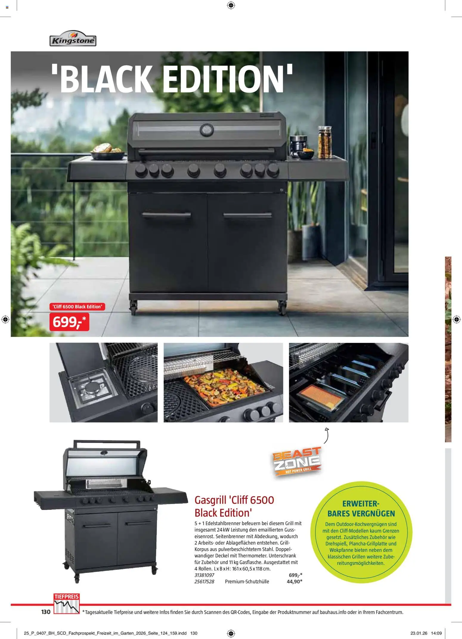 Bauhaus Freizeit im Garten gültig ab 01.05.2026 | Seite: 130 | Produkte: Grill