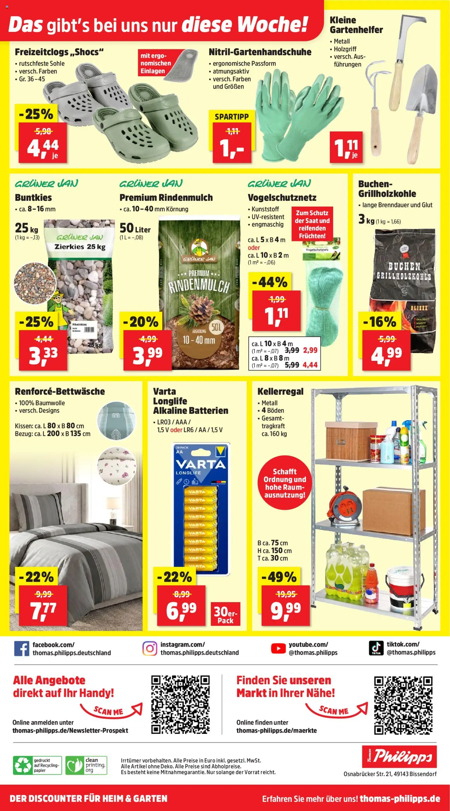 Thomas Philipps Prospekt – gültig ab 15.06.2026 | Seite: 17 | Produkte: Rindenmulch, Kissen, Batterien