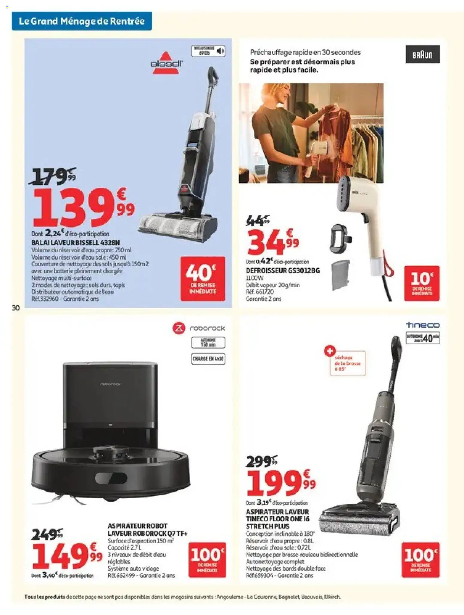 {H1} | Page: 30 | Produits: Brosse, Couverture, Balai, Aspirateur robot
