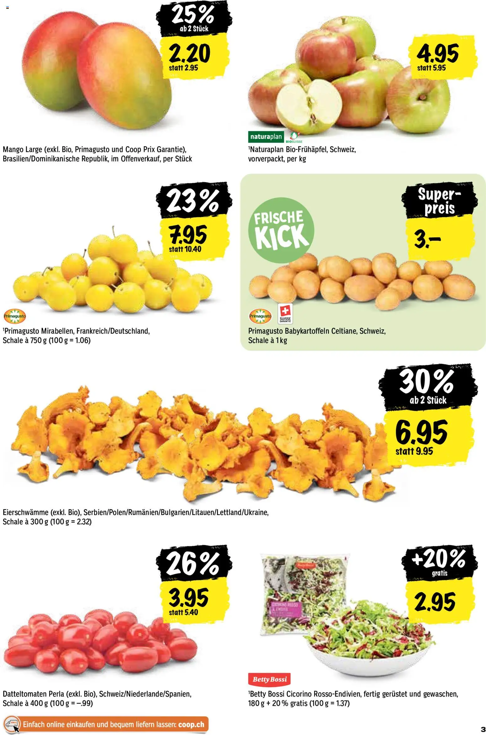 Coop aktionen – gültig ab 13.08.2026 | Seite: 3 | Produkte: Mango, Apple