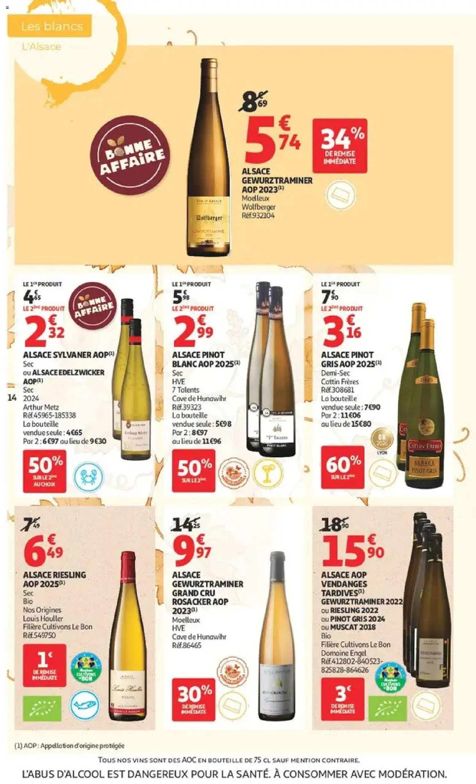 {H1} | Page: 14 | Produits: Vendanges tardives, Arthur Metz, Alsace gewurztraminer, Alsace pinot gris