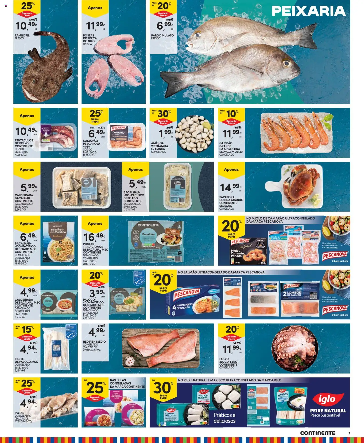 Continente Madeira │ válido de 15/09/2026 | Página: 3 | Produtos: Bacalhau, Pescada, Lulas, Salmão