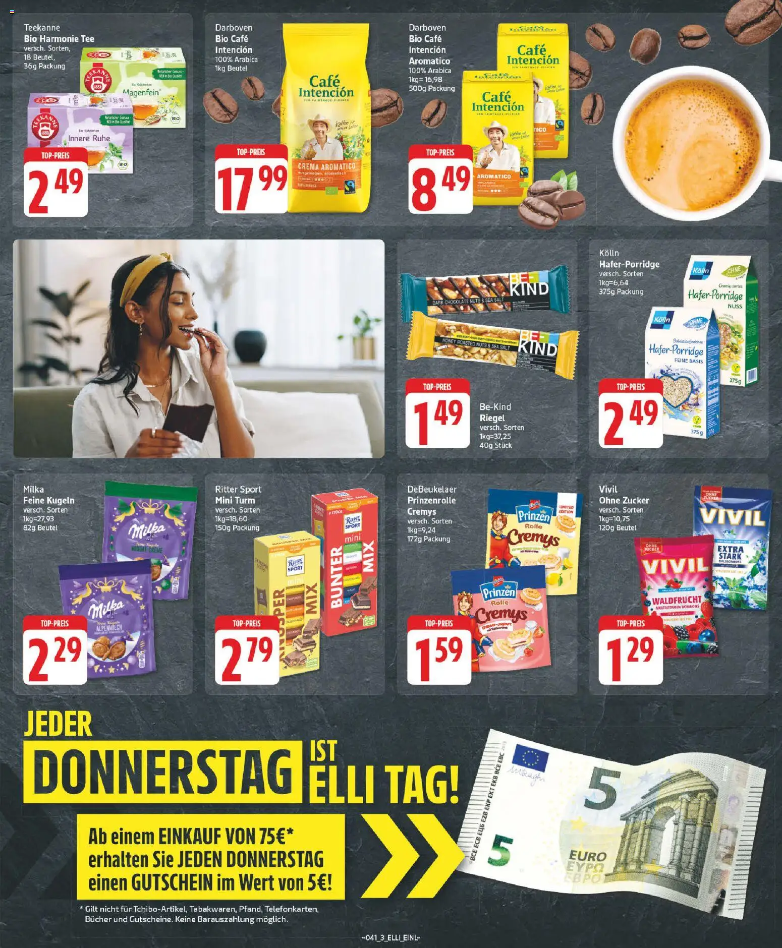 Elli Markt Prospekt Gütersloh – gültig ab 05.10.2026 | Seite: 3 | Produkte: Ritter sport, Milka, Creme, Zucker