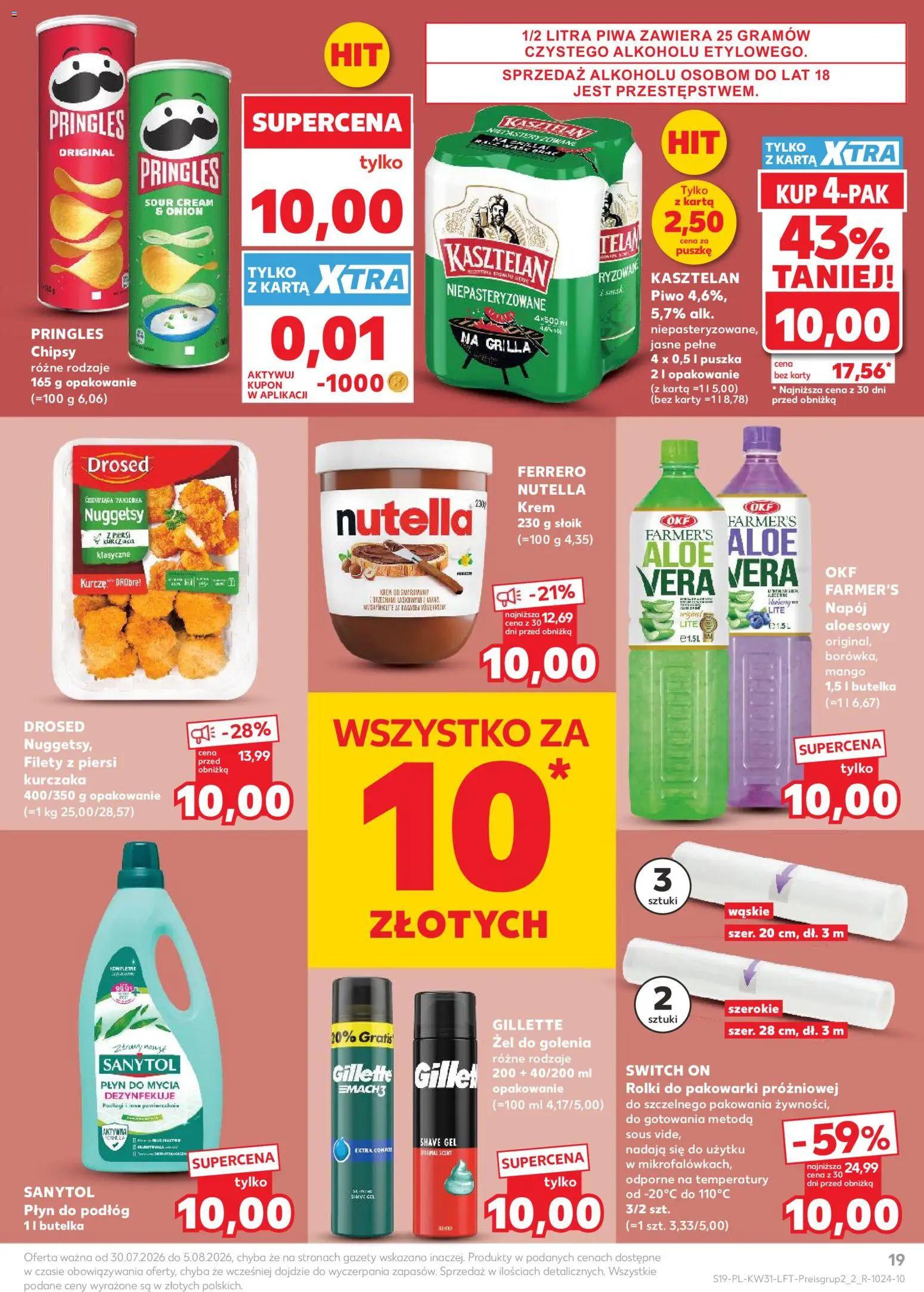 Kaufland gazetka od 30.07.2026 | Strona: 19 | Produkty: Żel do golenia gillette, Cleaner, Nuggets, Krem