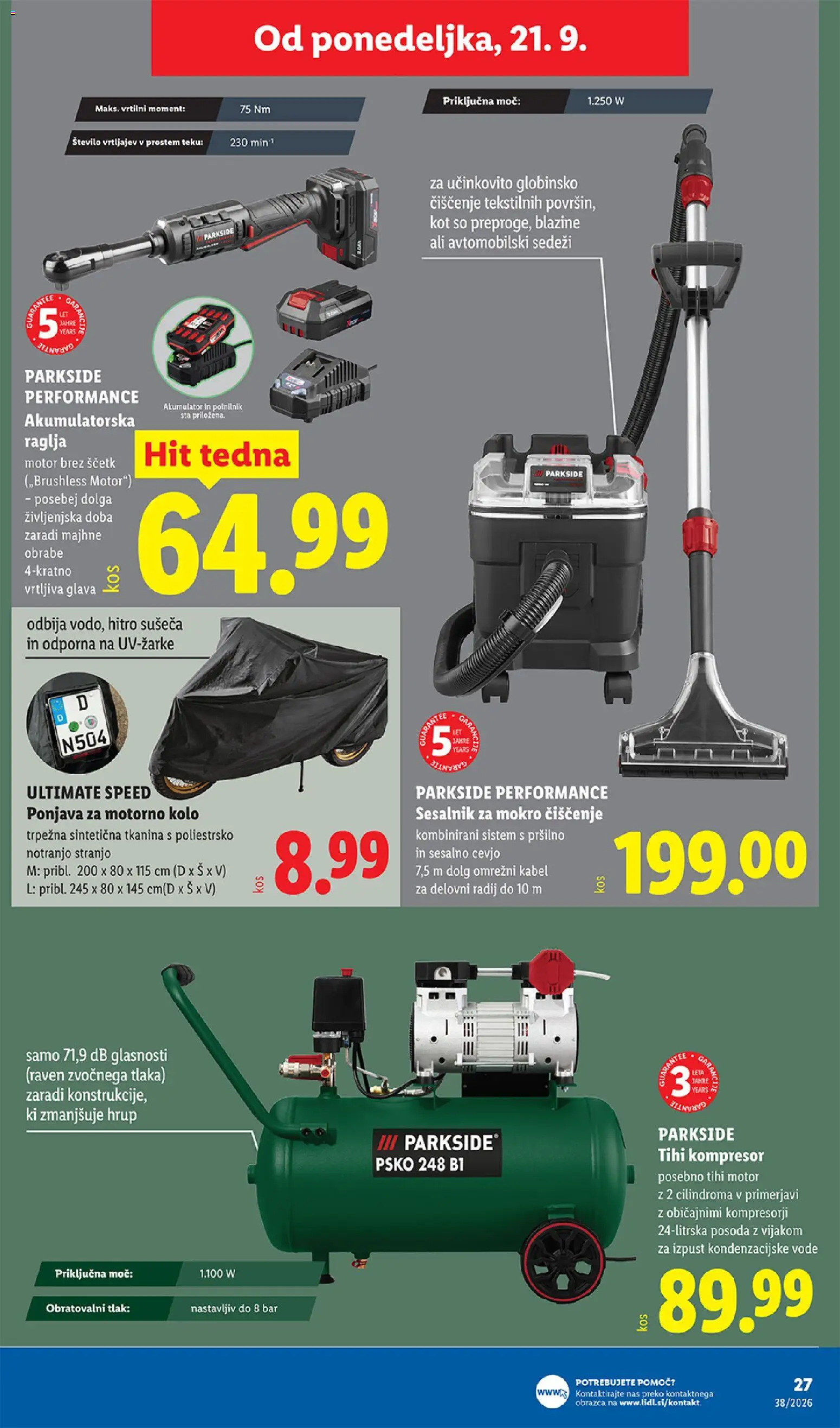 Novi Lidl katalog ponudbe – veljaven od 17.09.2026 | Stran: 51 | Izdelki: Kabel, Akumulator, Polnilnik, Sesalnik