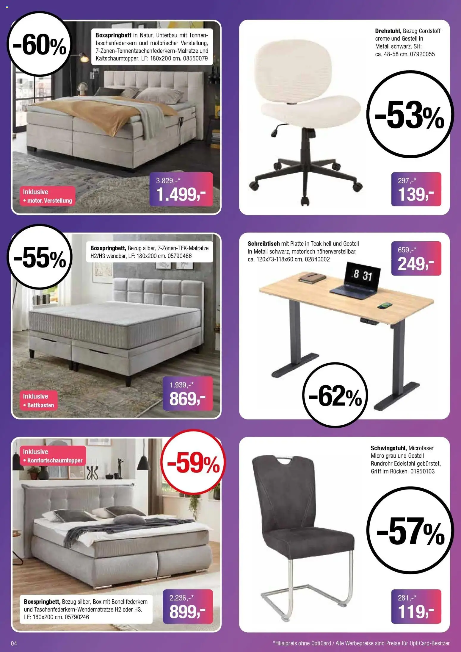 Angebote - Zuhause Upgrade zum Bestpreis! – gültig ab 11.04.2026 | Seite: 4 | Produkte: Boxspringbett, Box, Creme