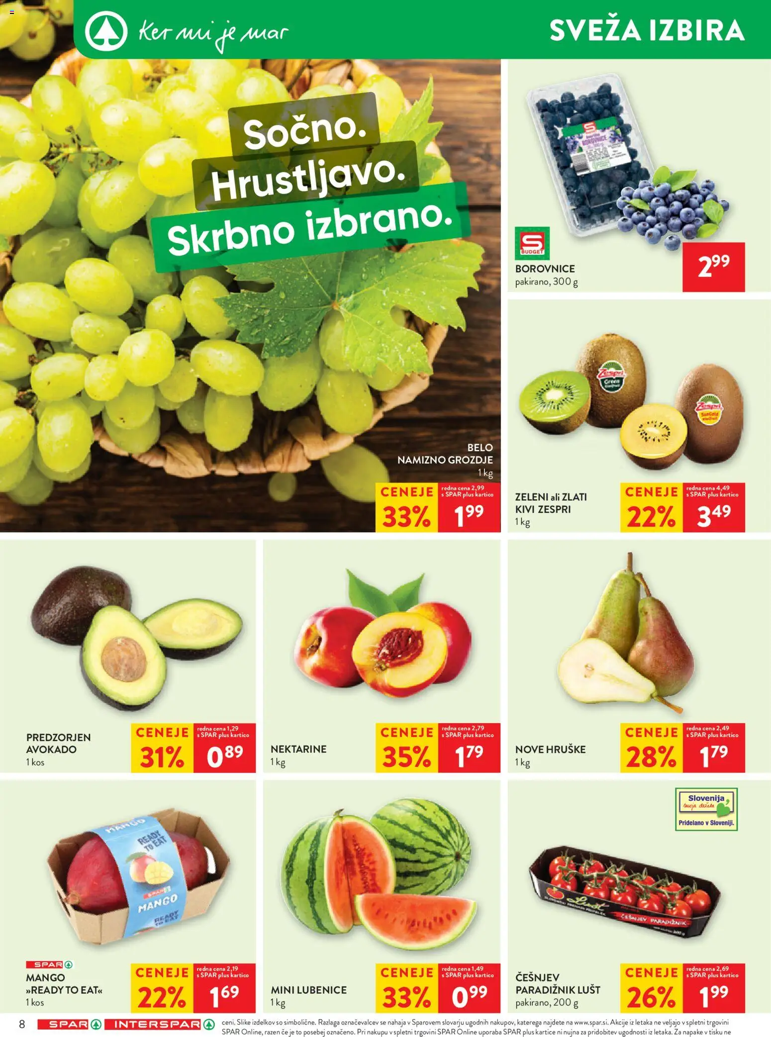 Novi Spar katalog ponudbe – veljaven od 05.08.2026 | Stran: 10 | Izdelki: Paradiznik, Avokado, Nektarine, Lubenice