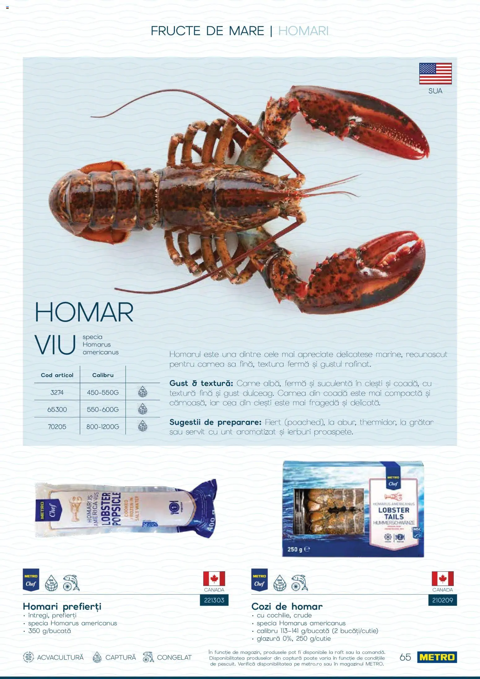 Noul catalog Metro – valabil de la 01.10.2026 | Pagină: 65 | Produse: Grătar, Raft, Fructe, Fructe De Mare