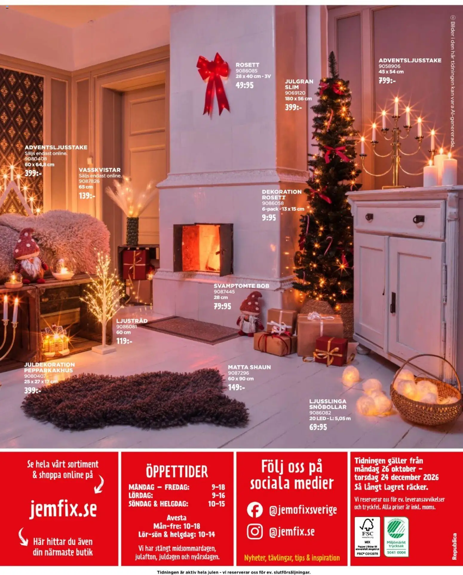 Jem & Fix reklamblad aktuell från 25/10/2026 | Sida: 16 | Produkter: Galler, Matta, Papper, Ljusslinga