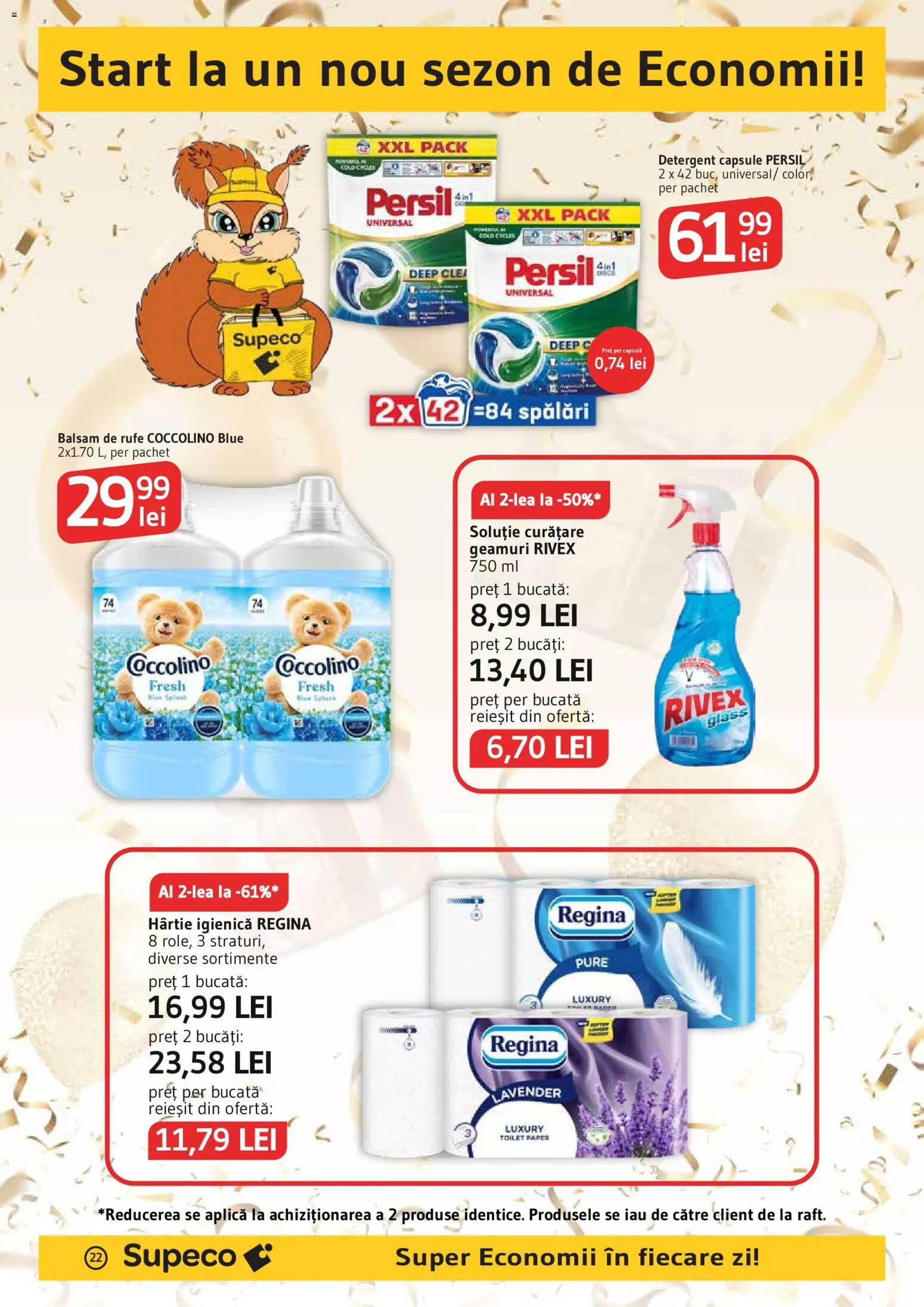 Noul catalog Supeco – valabil de la 03.09.2026 | Pagină: 22 | Produse: Aplică, Detergent Capsule, Balsam, Balsam de rufe