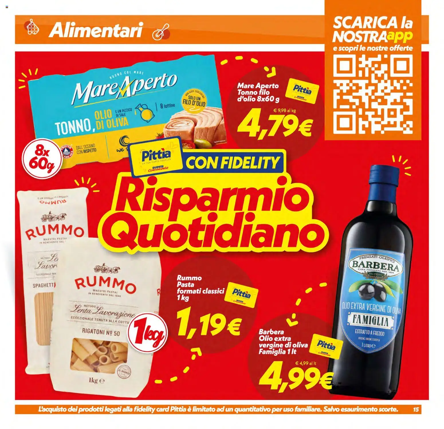 Volantino SuperConveniente del 21/08/2026 | Pagina: 15 | Prodotti: Rigatoni, Sale, Pasta, Olio extra vergine