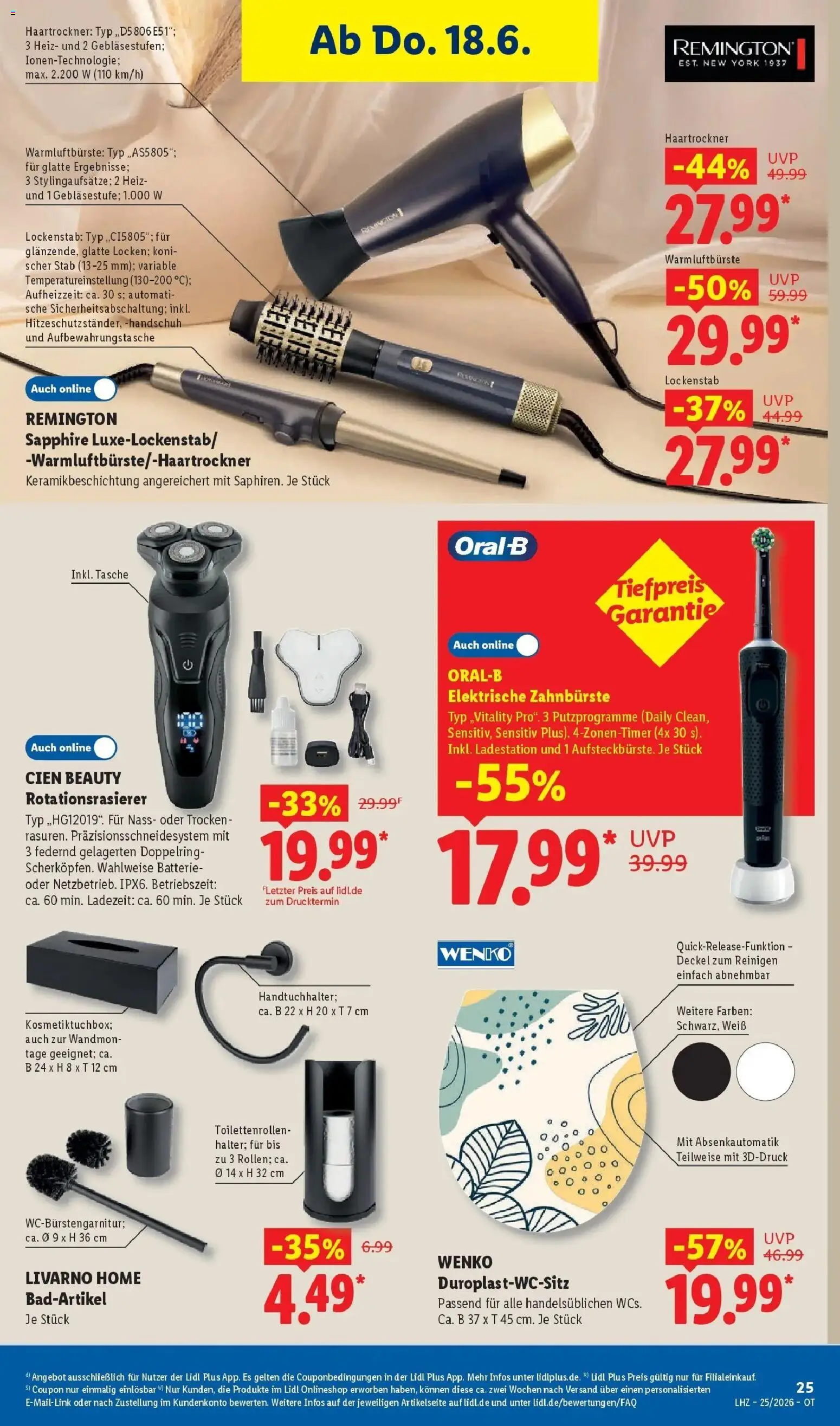 Lidl Prospekt Senftenberg – gültig ab 15.06.2026 | Seite: 43 | Produkte: Tasche, Lockenstab, Elektrische zahnbürste, Zahnbürste
