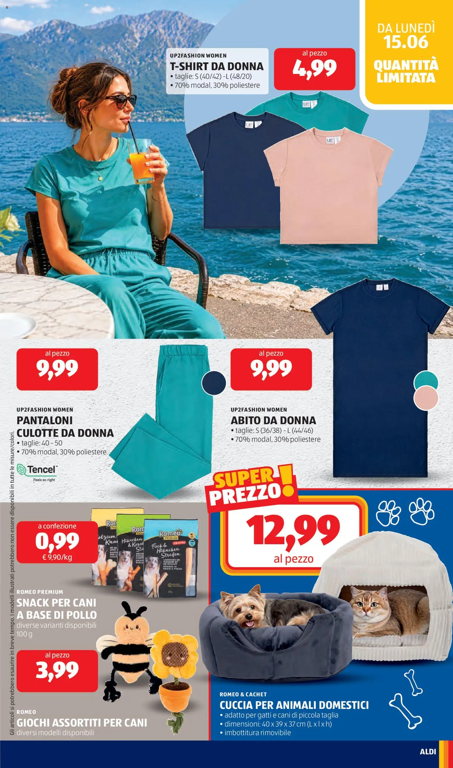Volantino Aldi del 15.06.2026 | Pagina: 29 | Prodotti: Pollo, Pantaloni, T-shirt, Abito
