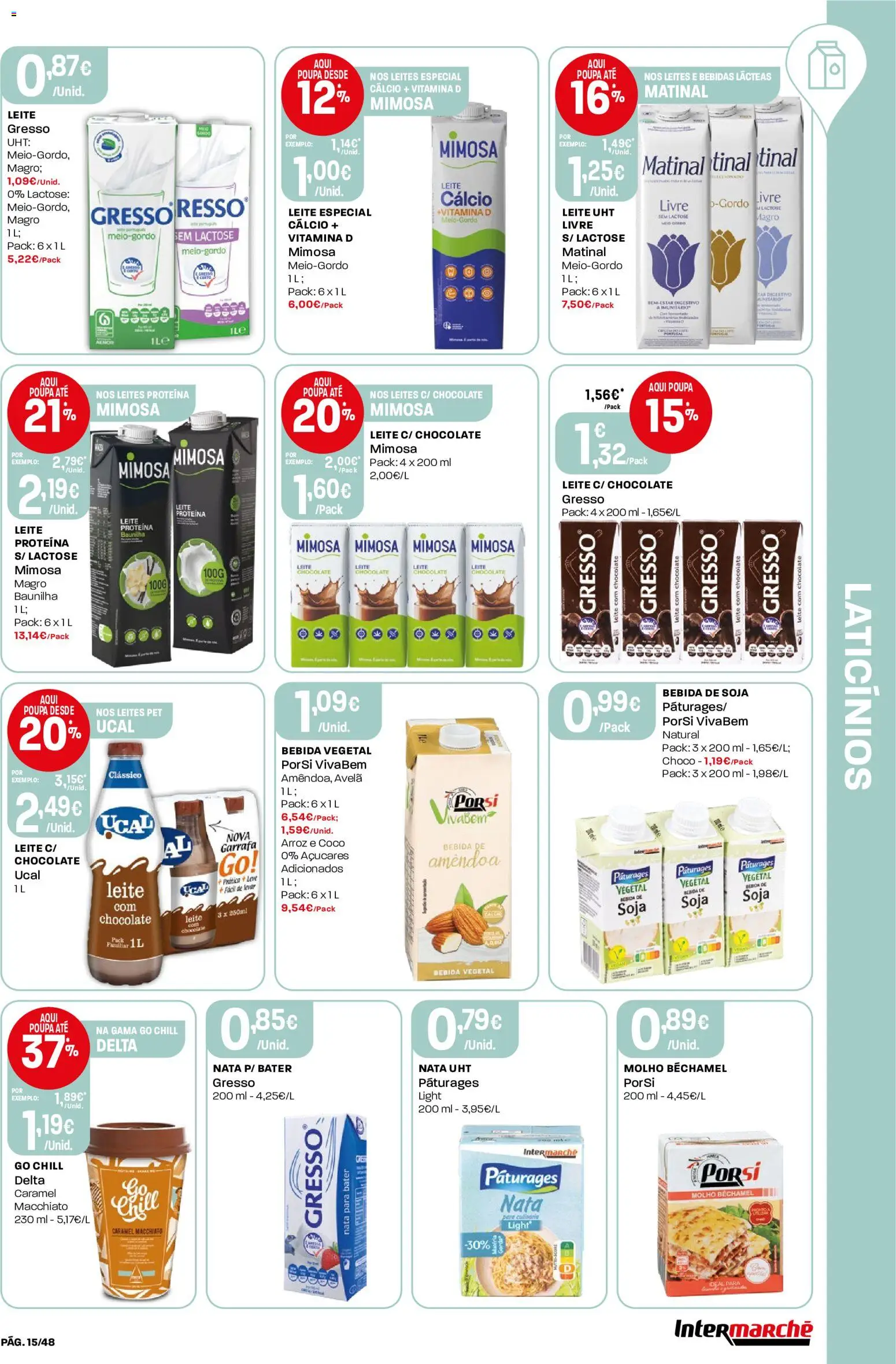 Intermarché folheto │ válido de 11.06.2026 | Página: 15 | Produtos: Soja, Cálcio, Leite, Arroz