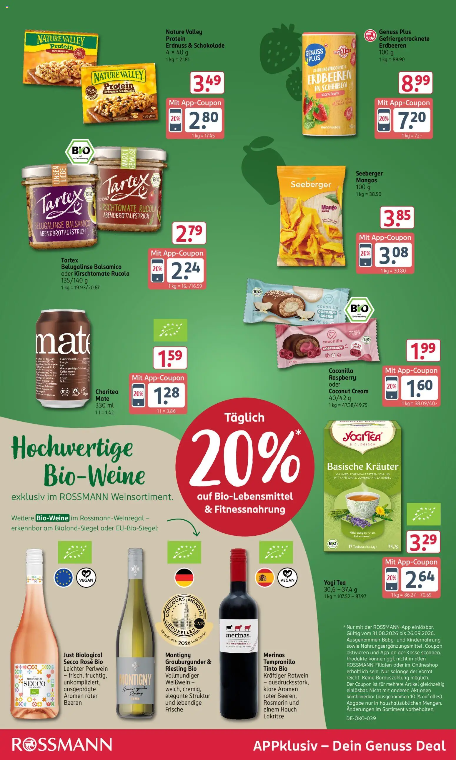Rossmann Prospekt – gültig ab 31.08.2026 | Seite: 6 | Produkte: Weißwein, Rotwein, Rucola, Erdbeeren