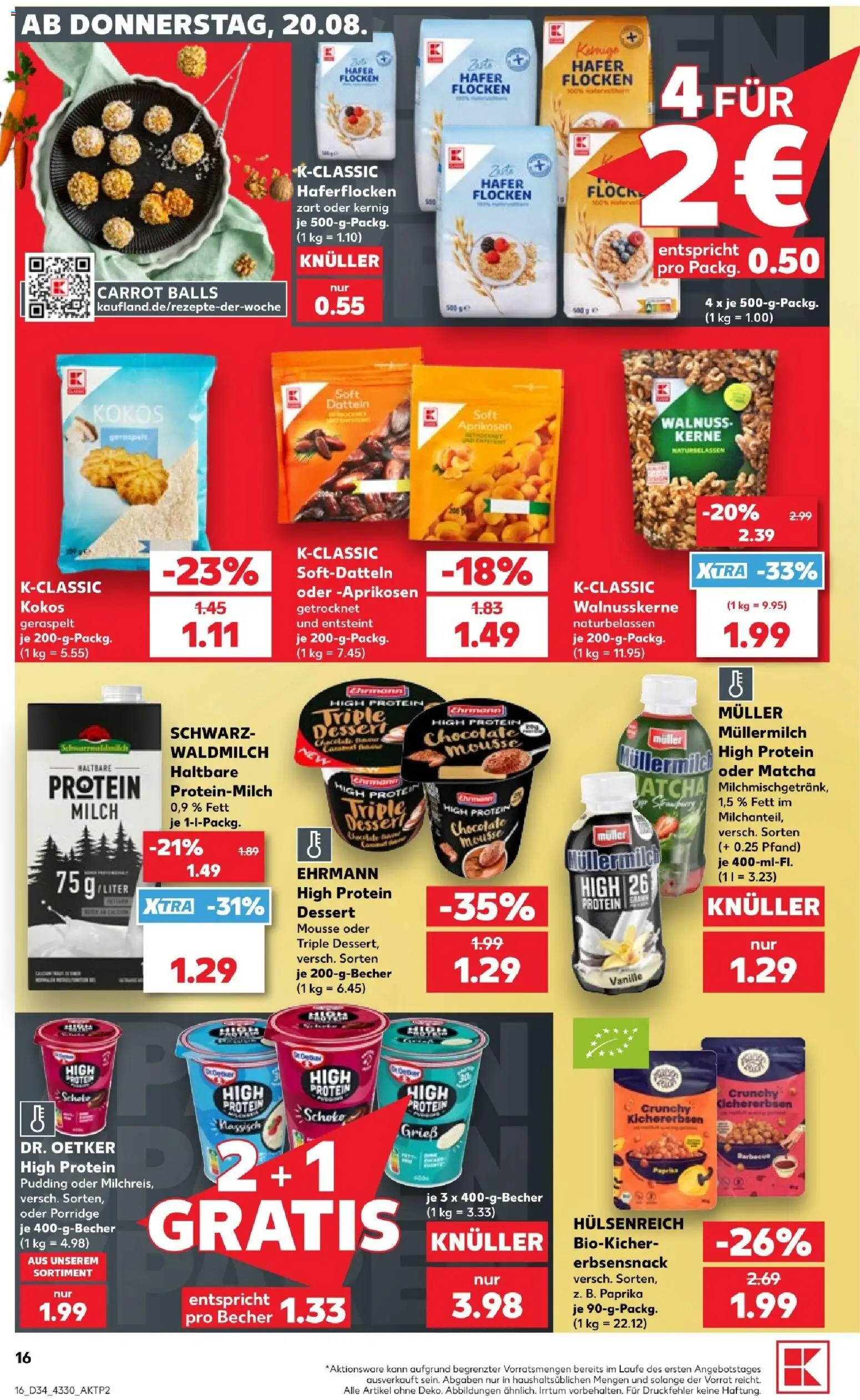 Kaufland Prospekt Jena – gültig ab 20.08.2026 | Seite: 18 | Produkte: Grieß, Milch, Paprika, Müllermilch