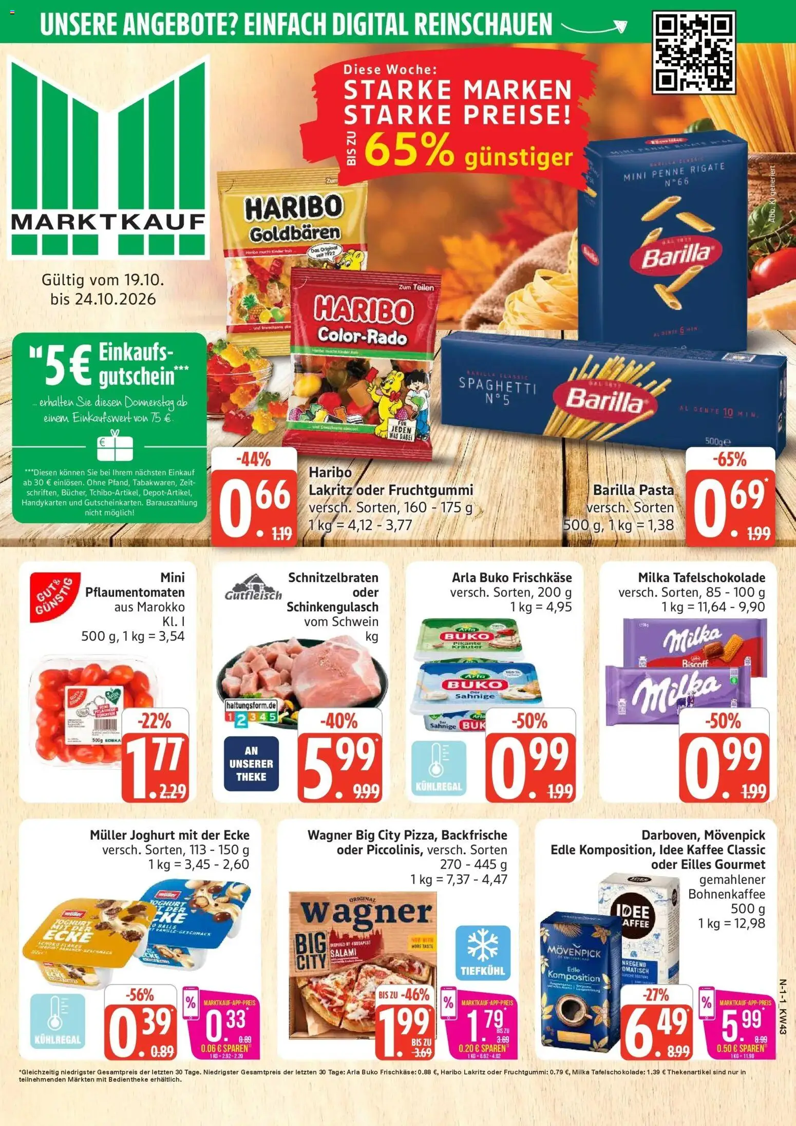 Marktkauf Prospekt Buxtehude (ab 19.10.2026) » Angebote online | Seite: 1 | Produkte: Idee kaffee, Joghurt, Theke, Milka