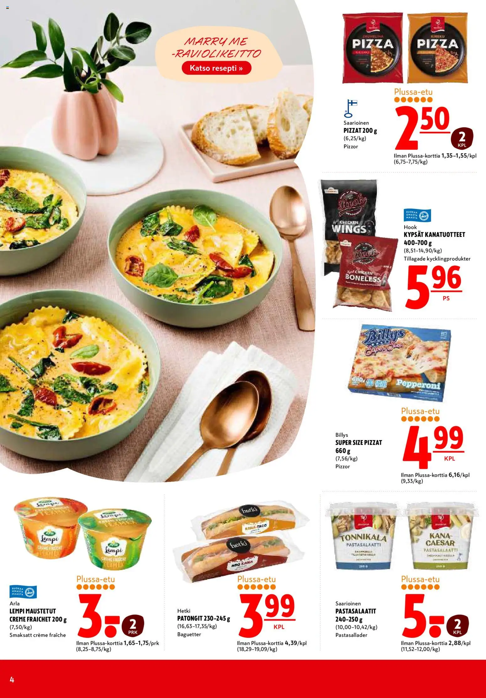 K-Citymarket tarjoukset – voimassa 11.05.2026 alkaen | Sivu: 4 | Tuotteet: Kana, Pizza, Tonnikala