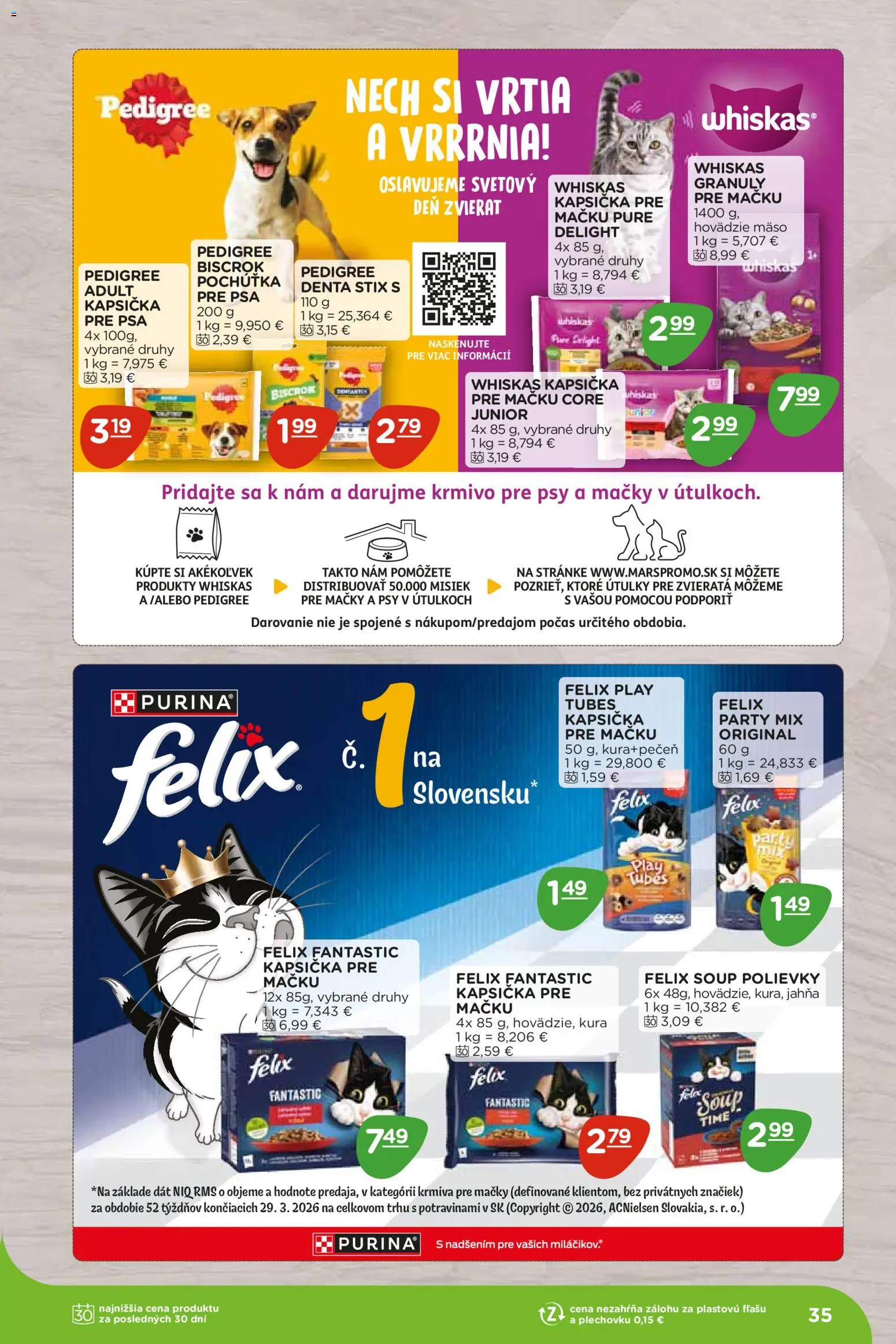 Nové Terno akcie – leták je platný od 07.09.2026 | Strana: 35 | Produkty: Felix, Polievky, Mäso, Whiskas