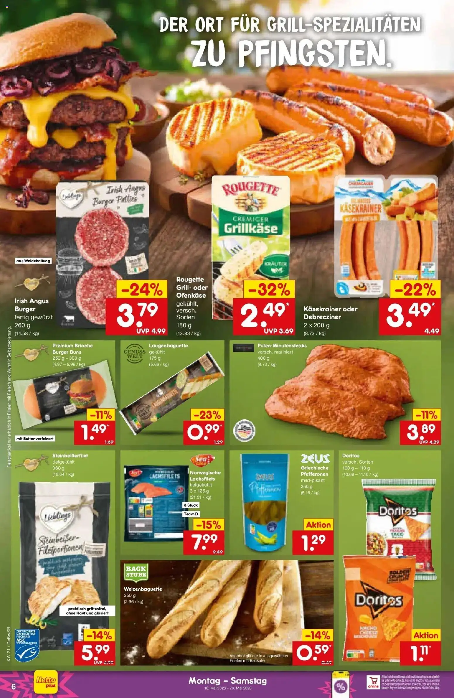 Netto Marken-Discount Prospekt Waiblingen-Bittenfeld	 – gültig ab 18.05.2026 | Seite: 8 | Produkte: Grill, Käsekrainer, Wurst, Fleisch