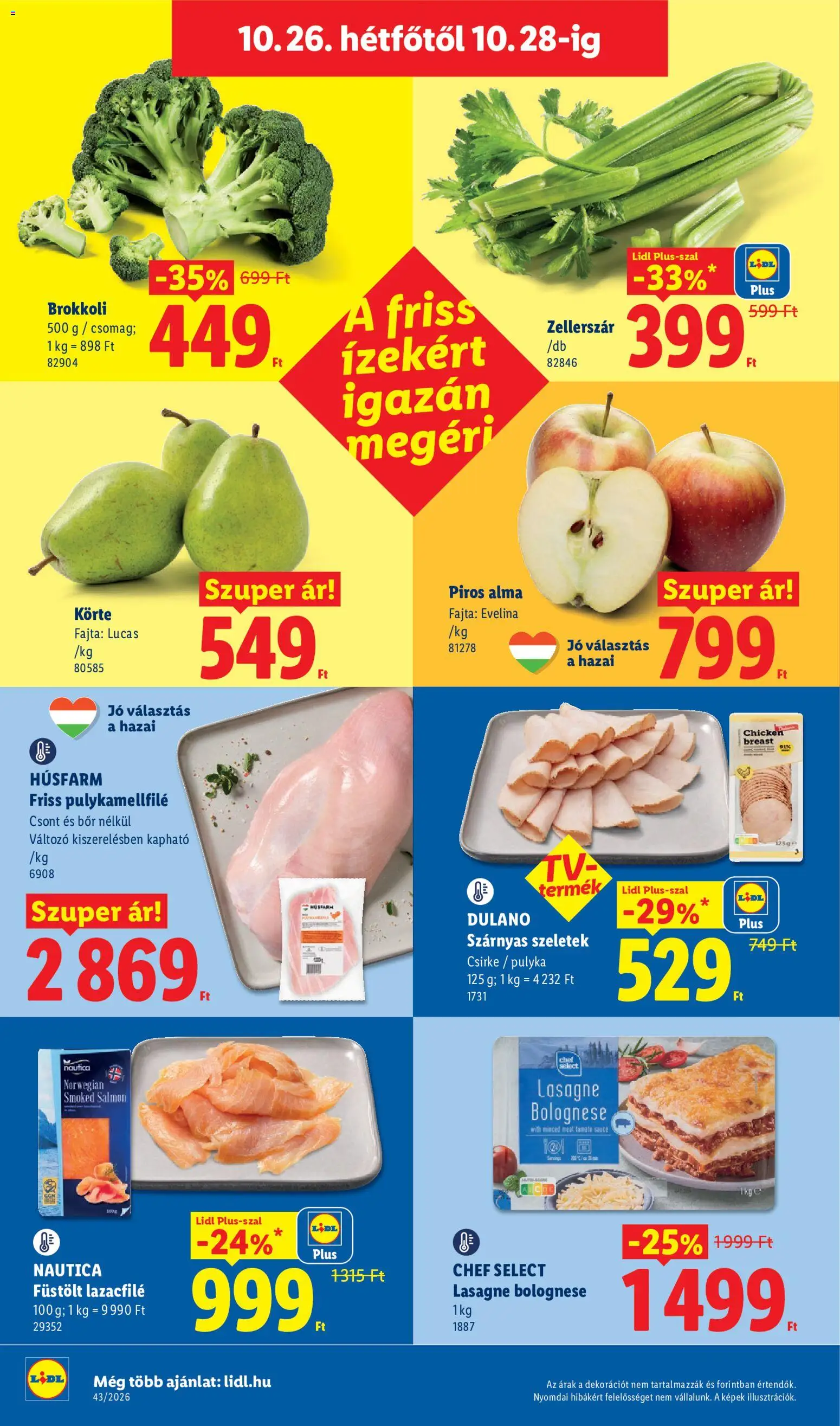 Lidl akciós ujság - amely érvényes a következő dátumtól: 2026.10.22. | Oldal: 60