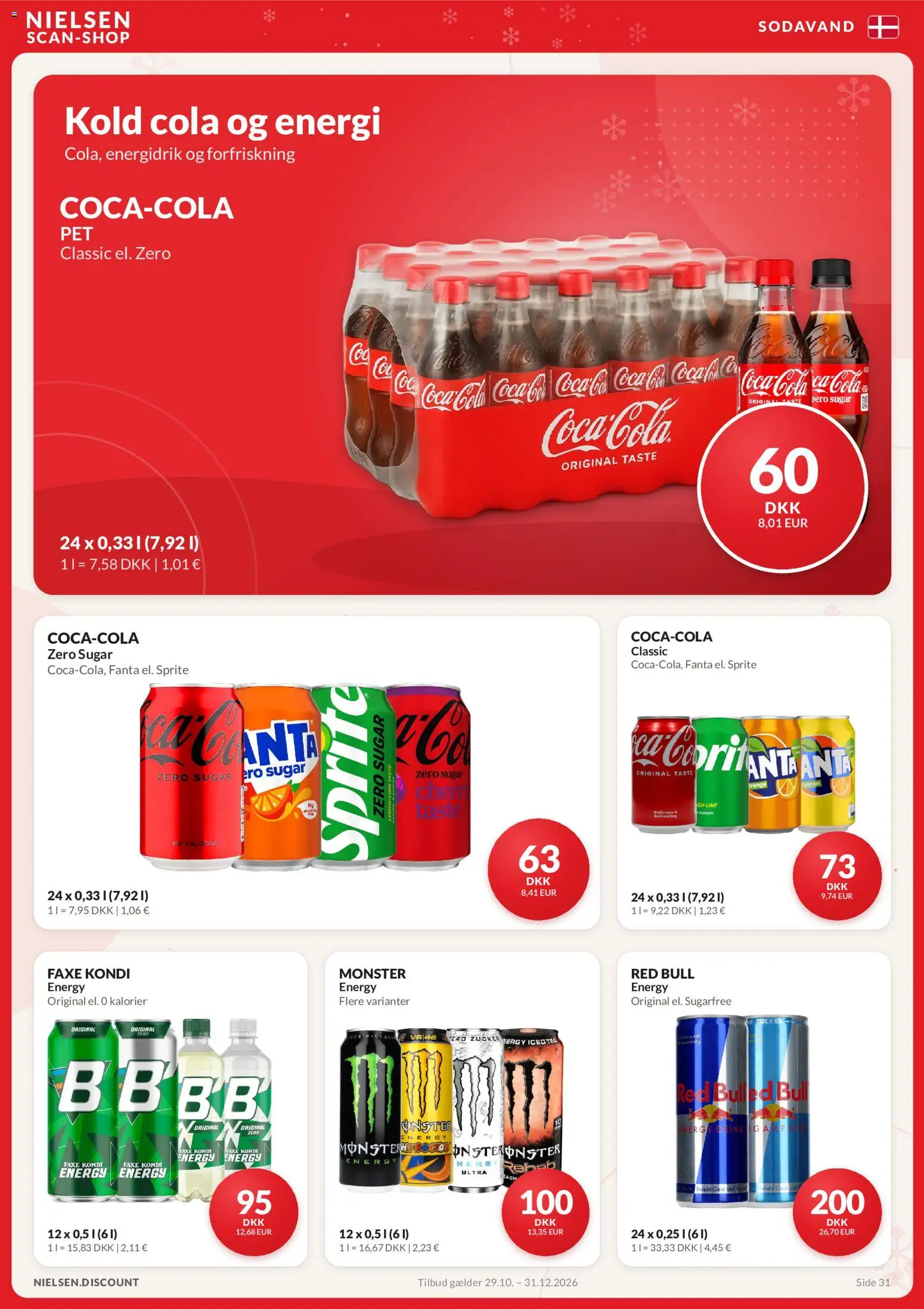 Nielsen Discount tilbudsavis – gyldig fra 29/10/2026 | Side: 31 | Produkter: Coca Cola, Sodavand, Fanta, Cola