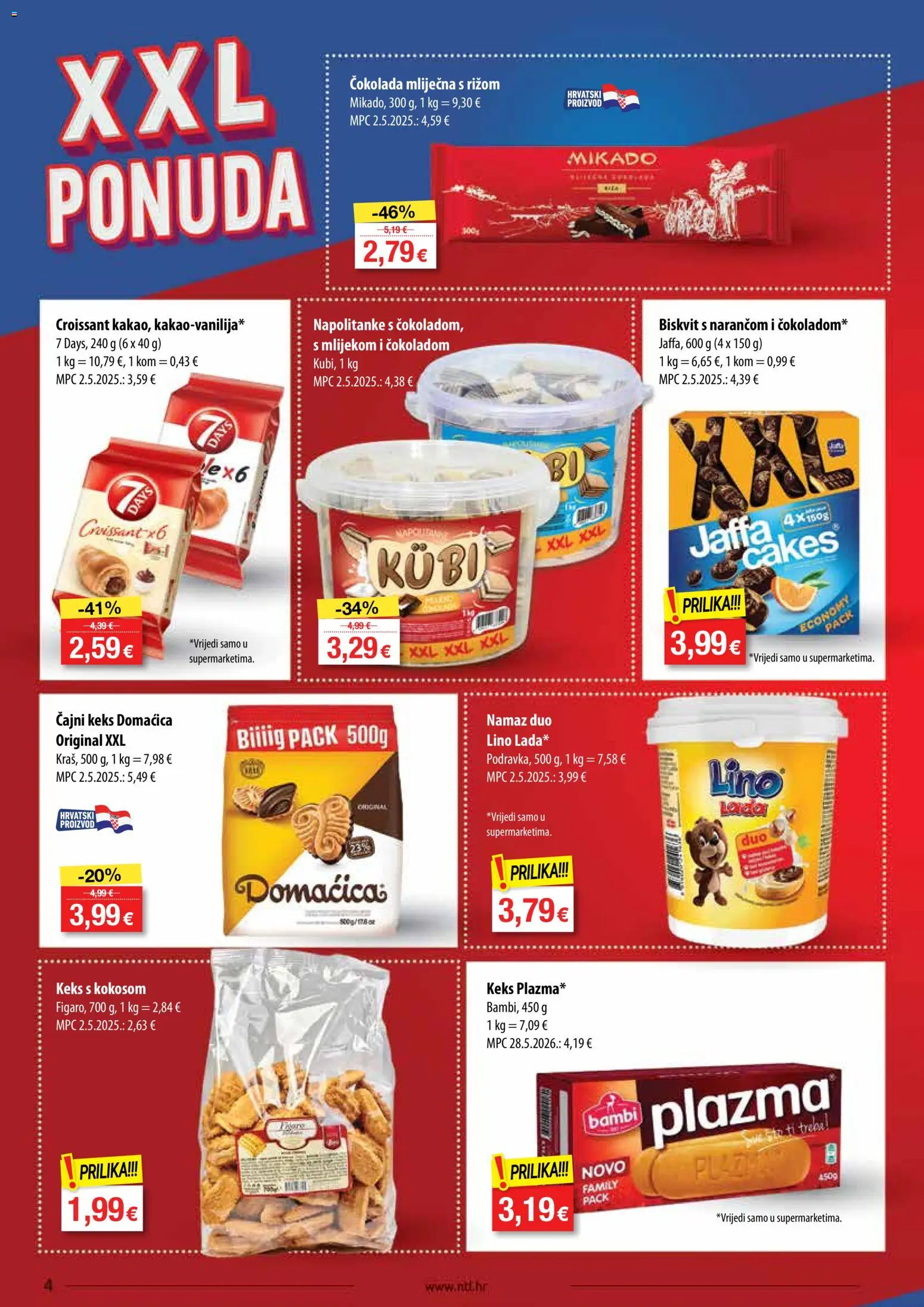 NTL katalog | vrijedi od 17.06.2026 | Stranica: 4 | Proizvodi: Lino Lada, Čokolada, Napolitanke, Namaz