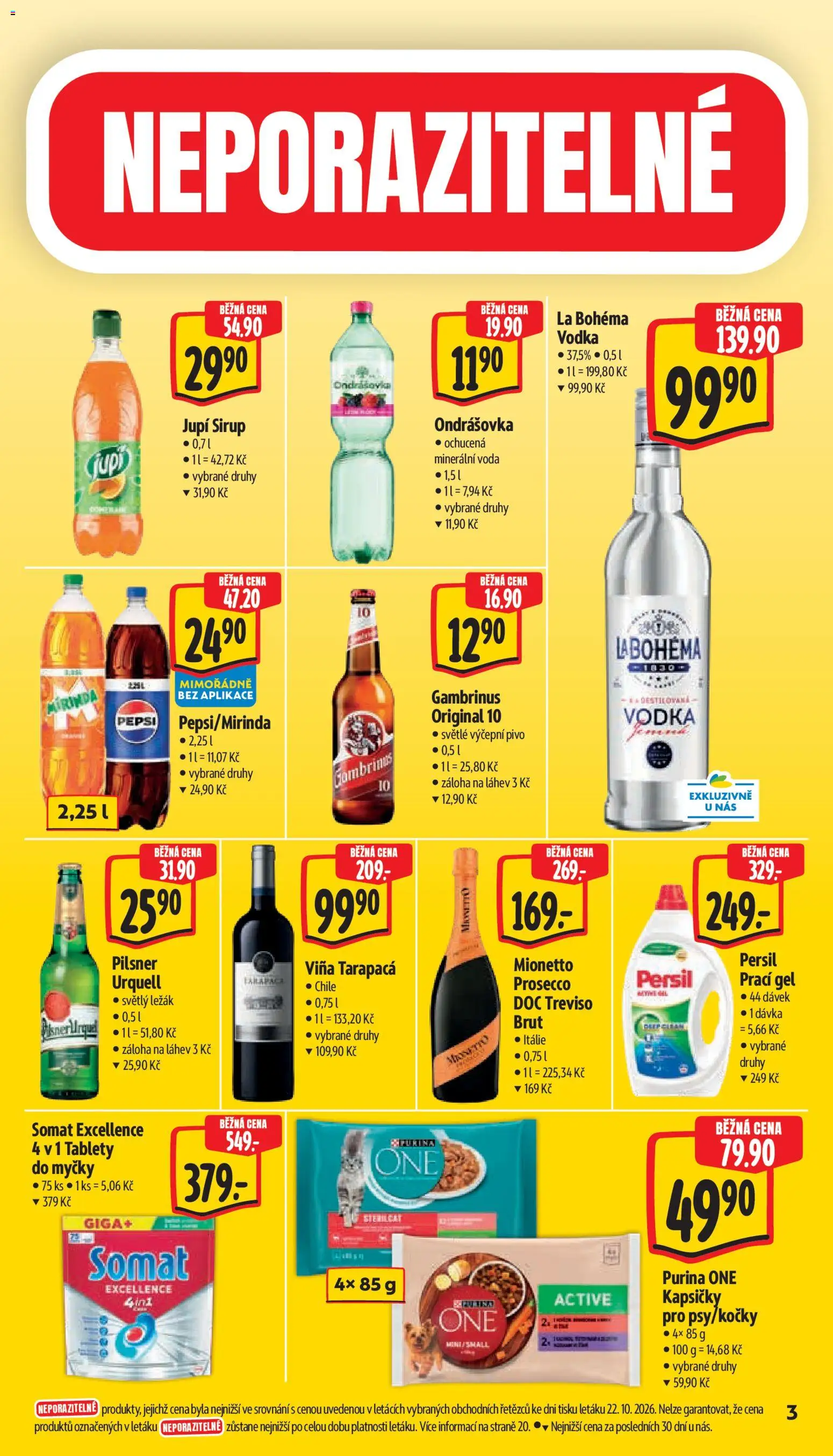 Albert leták - Supermarket  Bohnice od 28.10.2026 | Strana: 7 | Produkty: Pepsi, Pilsner Urquell, Somat, Gambrinus