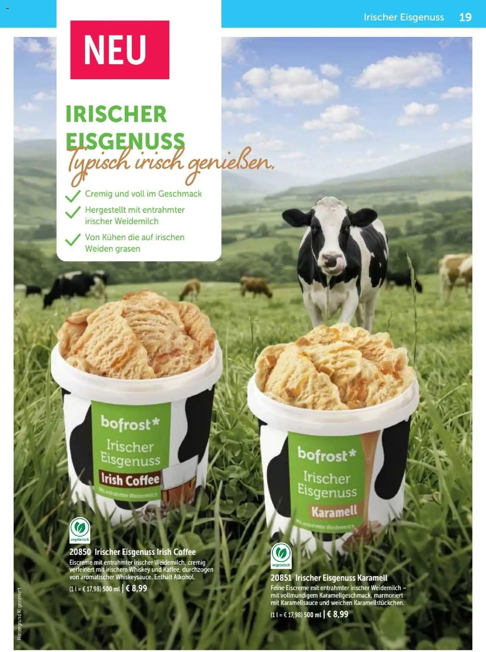 Bofrost Katalog – gültig ab 07.09.2026 | Seite: 19 | Produkte: Eiscreme, Whiskey