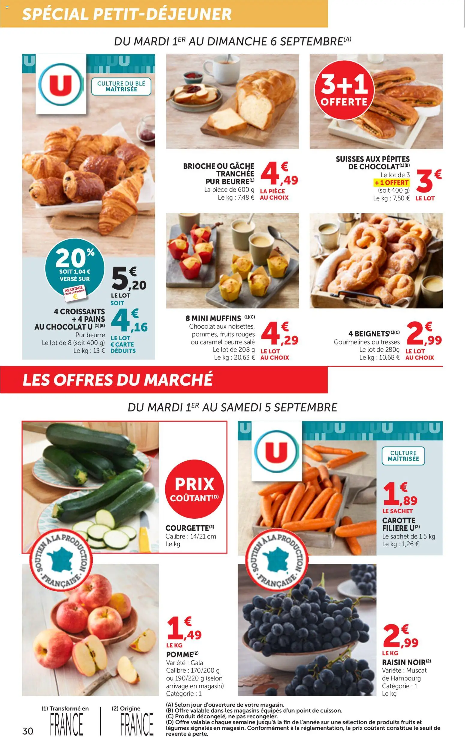 {H1} | Page: 30 | Produits: Muffins, Raisin, Fruits, Brioche