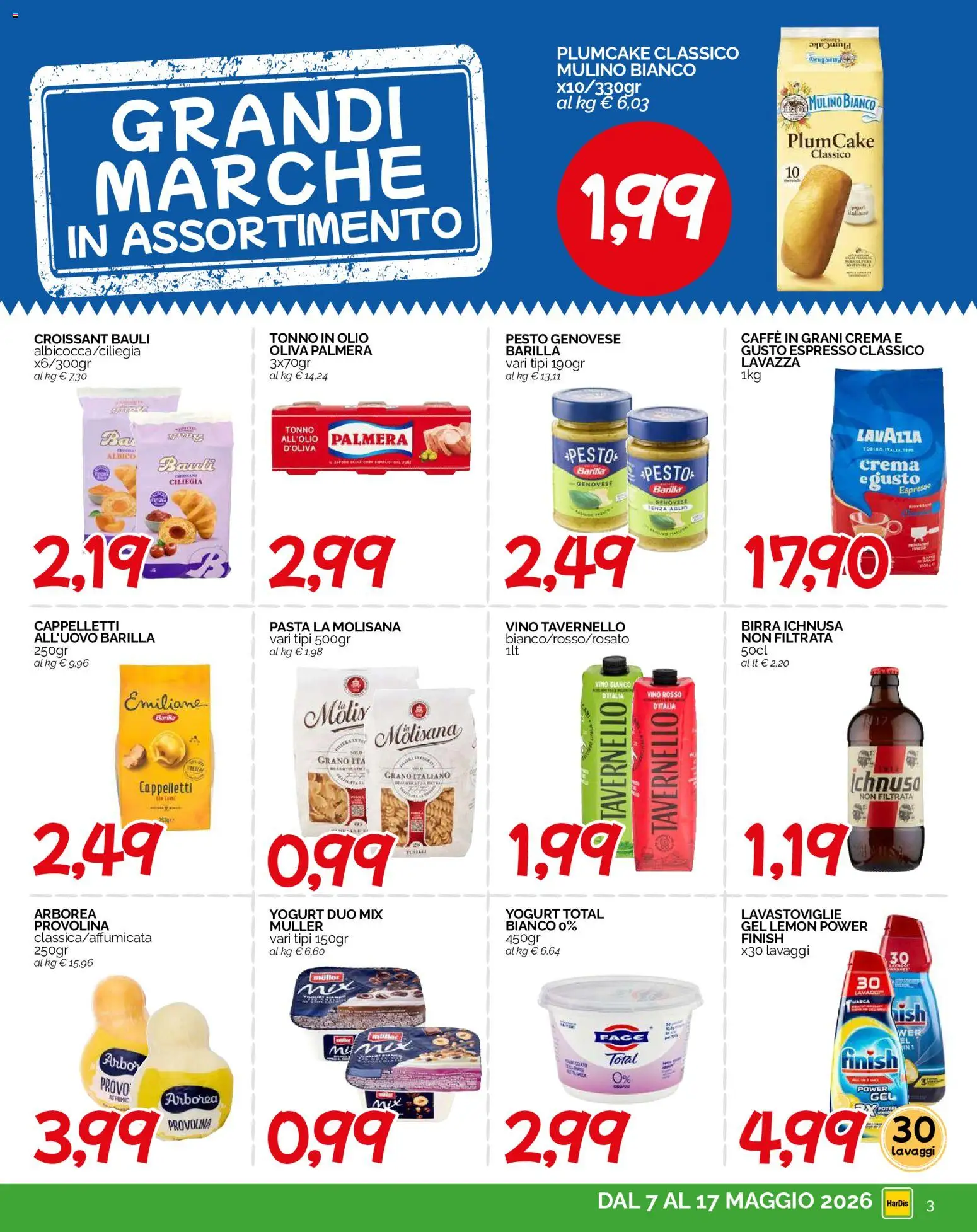 Volantino HarDis del 07.05.2026 | Pagina: 3 | Prodotti: Yogurt, Birra, Lavastoviglie, Vino rosso