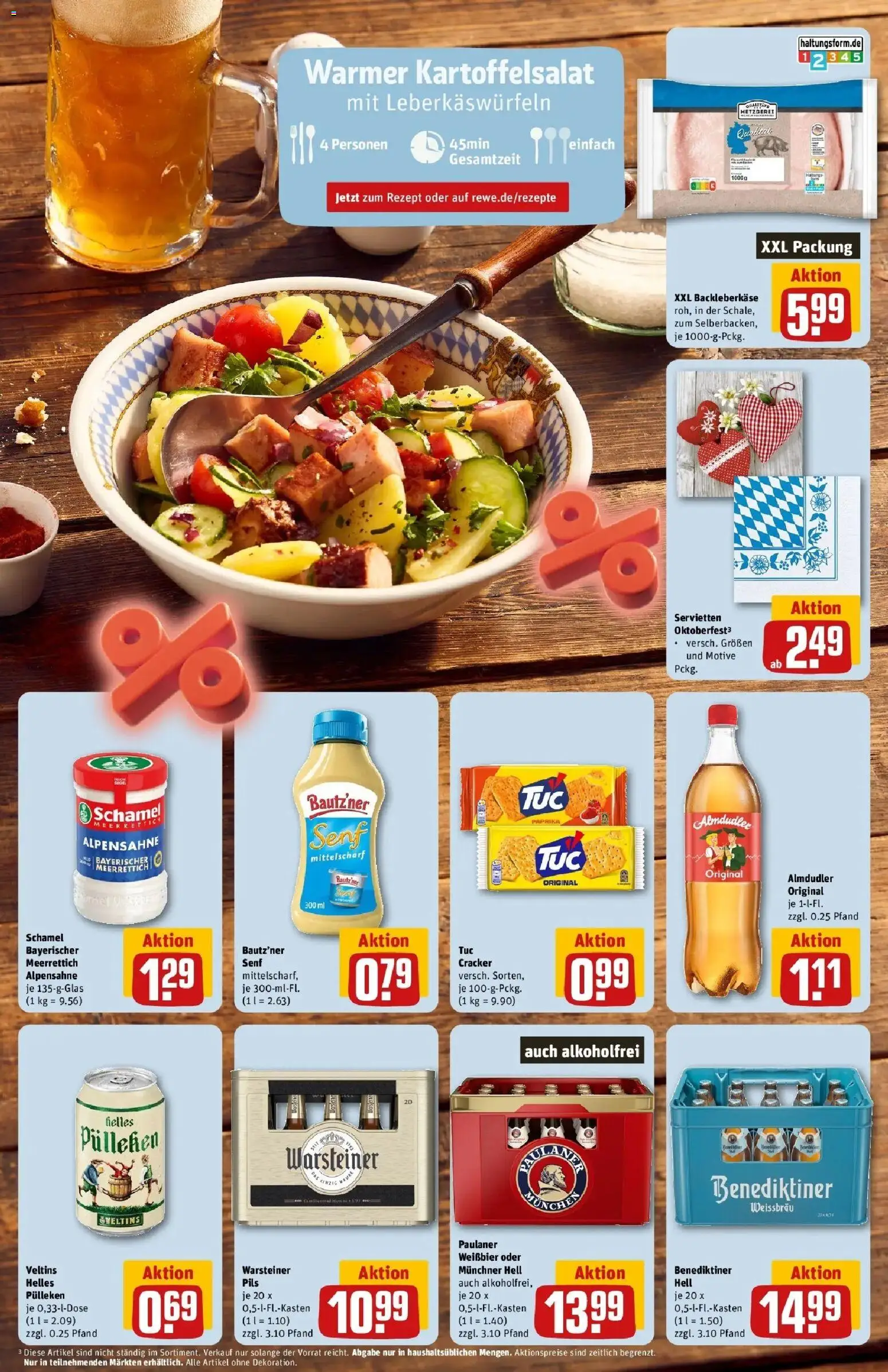REWE Prospekt ab 14.09.2026 zum Blättern » Angebote | Seite: 13 | Produkte: Pils, Paprika, Paulaner, Veltins