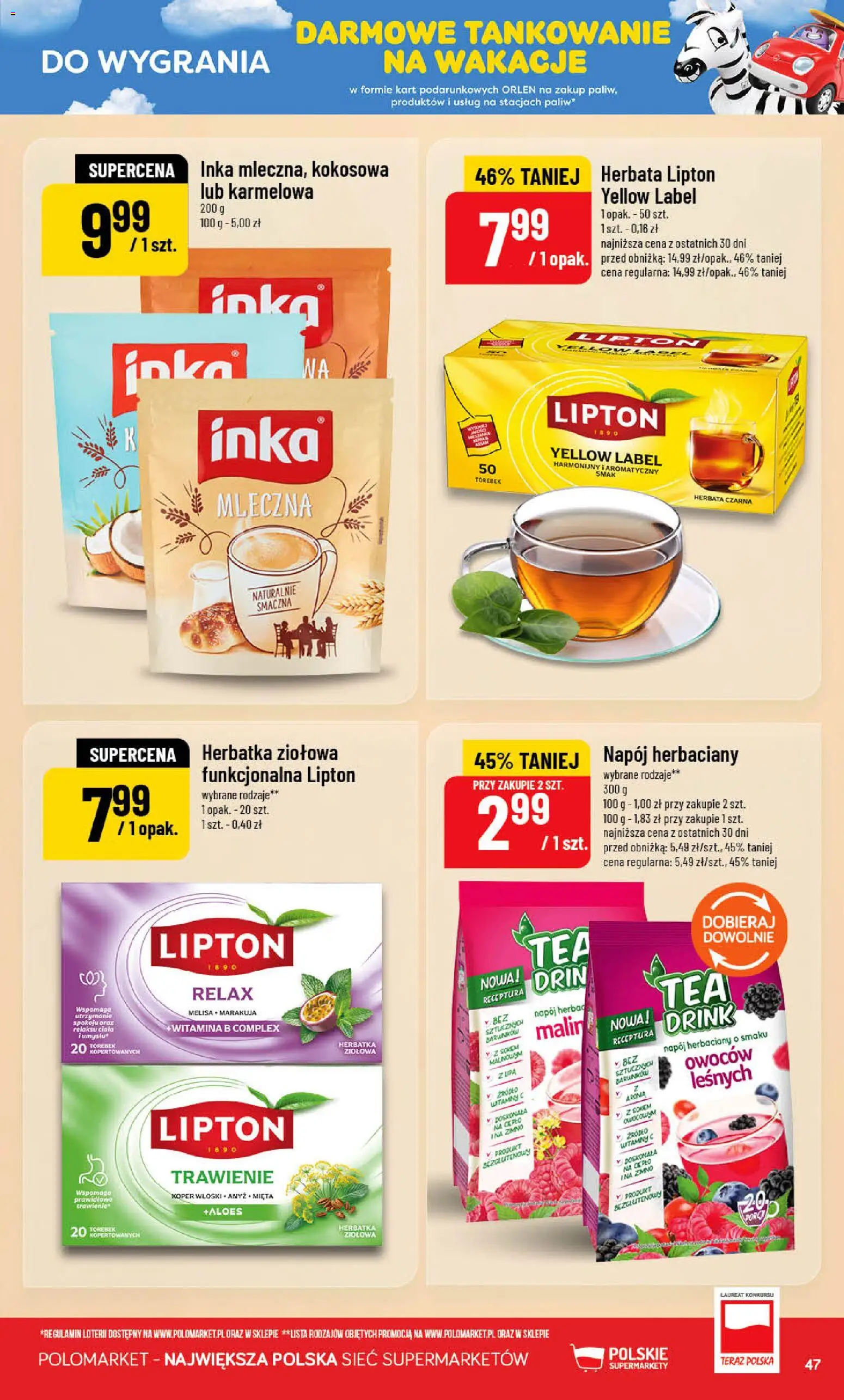 POLOmarket gazetka od 08.07.2026 | Strona: 47 | Produkty: Aloes, Mięta, Herbata lipton, Herbata