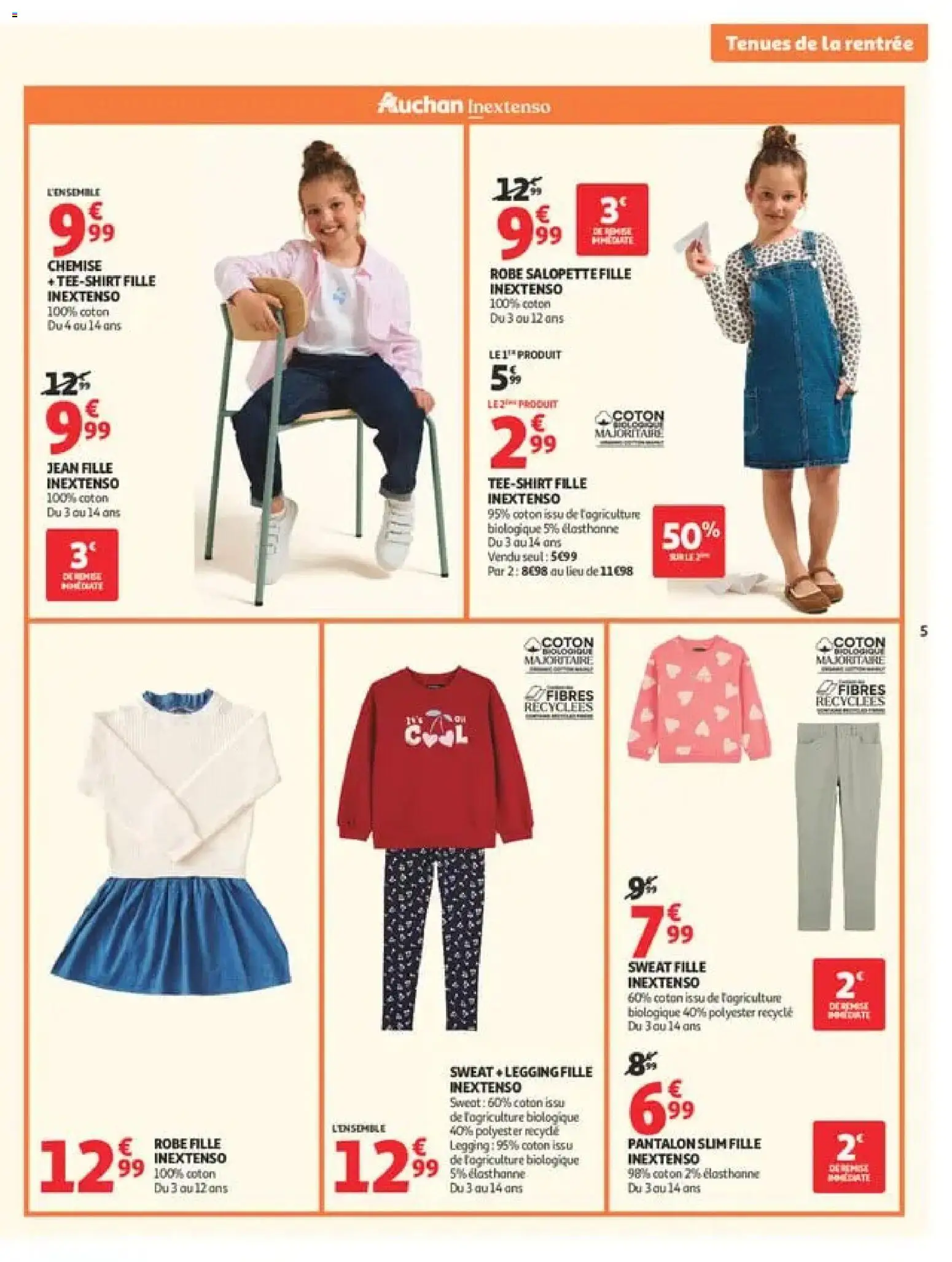 {H1} | Page: 5 | Produits: Salopette, Chemise, T-shirt, Legging